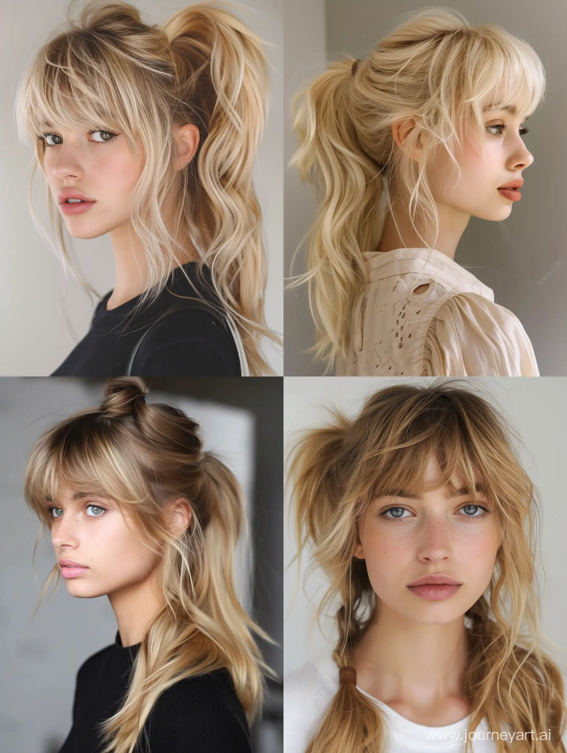 Chic-Blonde-Ponytail-Hairstyles-with-Curtain-Bangs-2024
