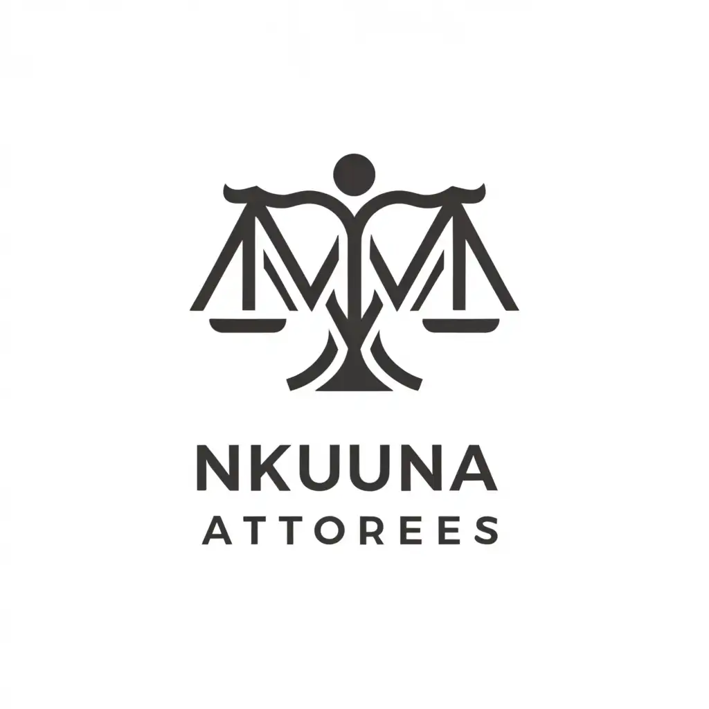 a logo design,with the text "NKUNA ATTORNEYS", main symbol:Law firm,Moderate,be used in Legal industry,clear background