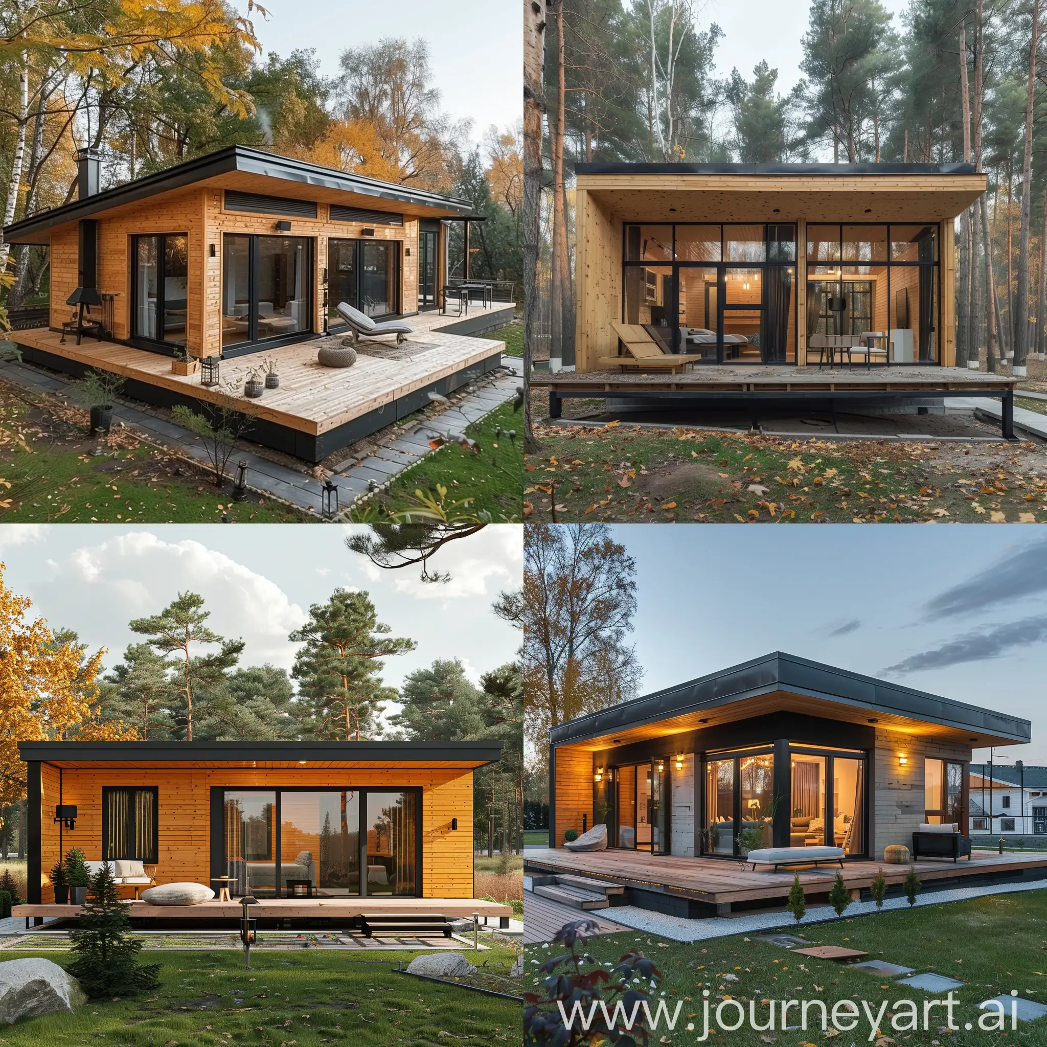 Russian-Style-Modular-Frame-House-with-Flat-Roof