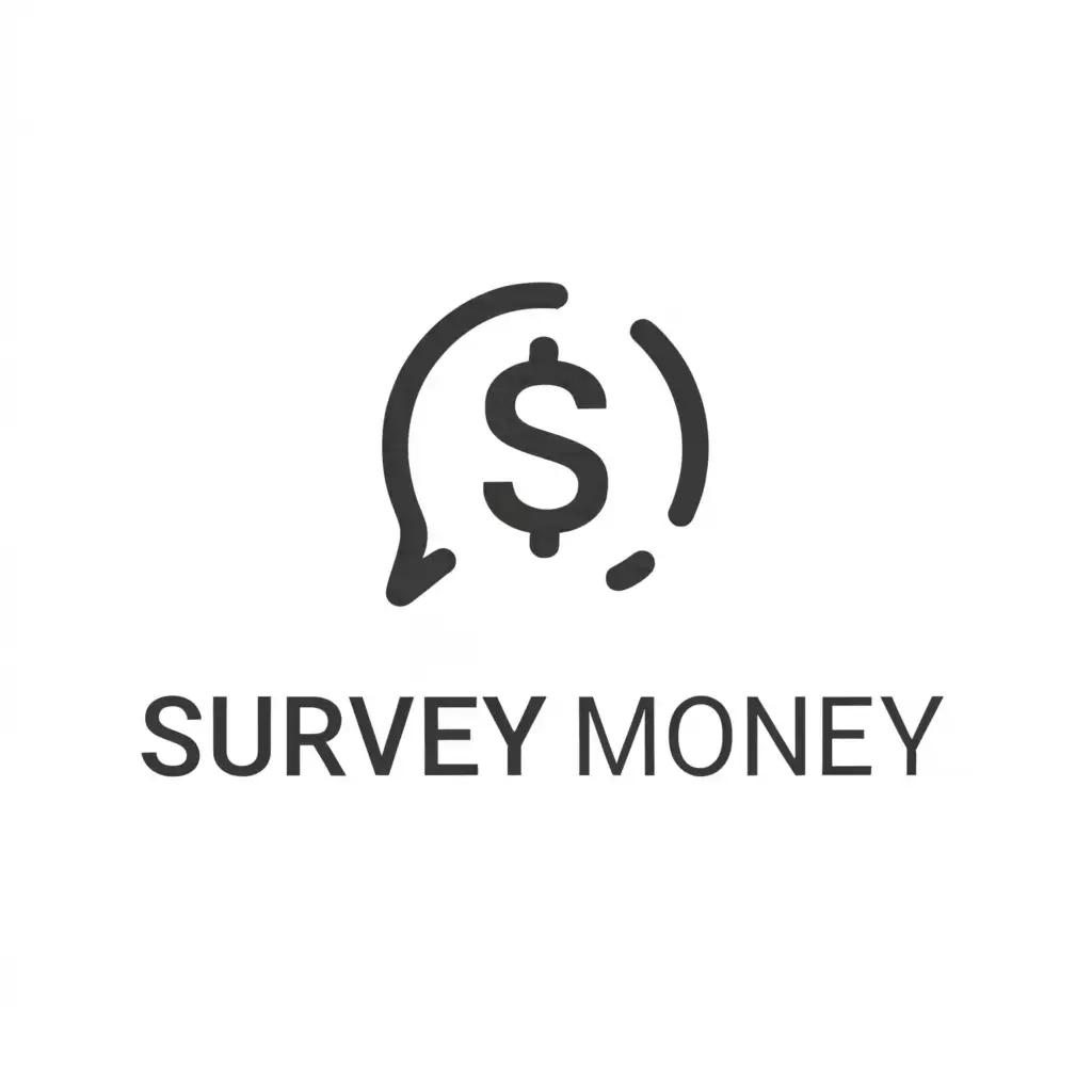 a logo design,with the text "Survey money", main symbol:money, surveys, circle,Minimalistic,be used in Internet industry,clear background