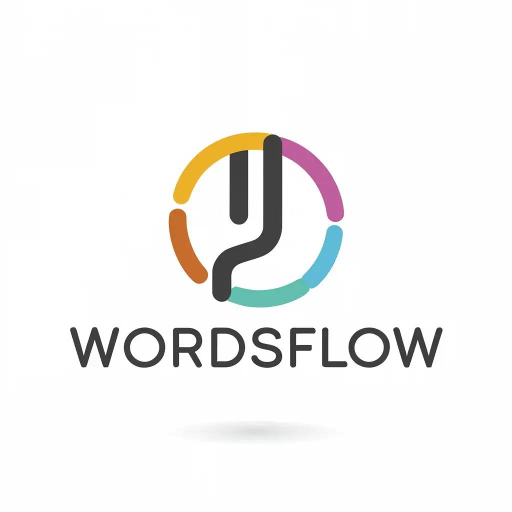 a logo design,with the text "Wordsflow", main symbol:Musical note,complex,be used in Education industry,clear background