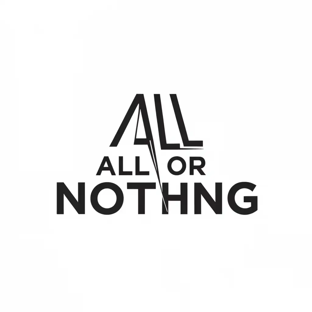 a logo design,with the text "All or nothing", main symbol:energy,Moderate,clear background