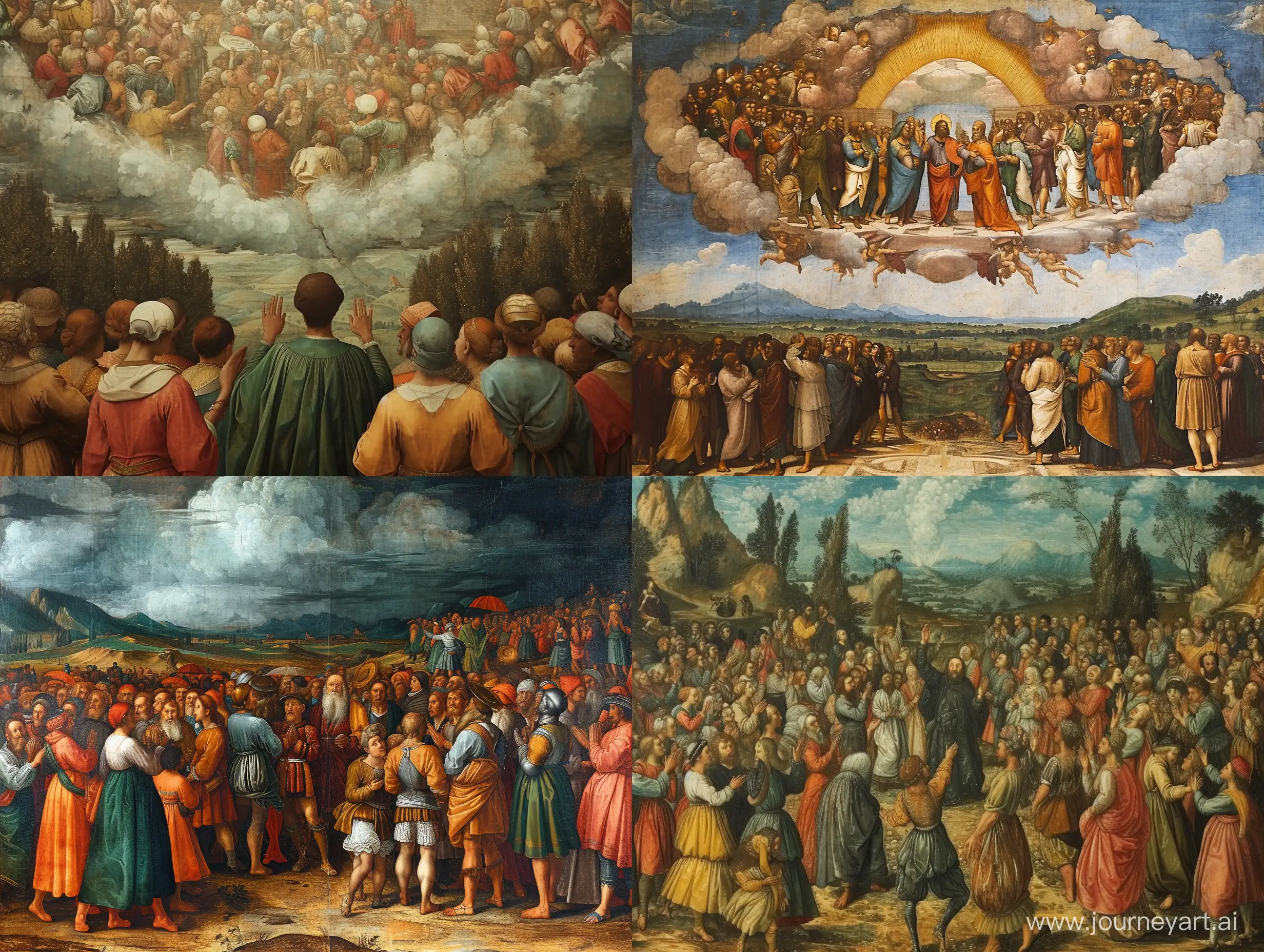 Crowd-Admiring-Masterpiece-Michelangelos-Rainmaker-Painting