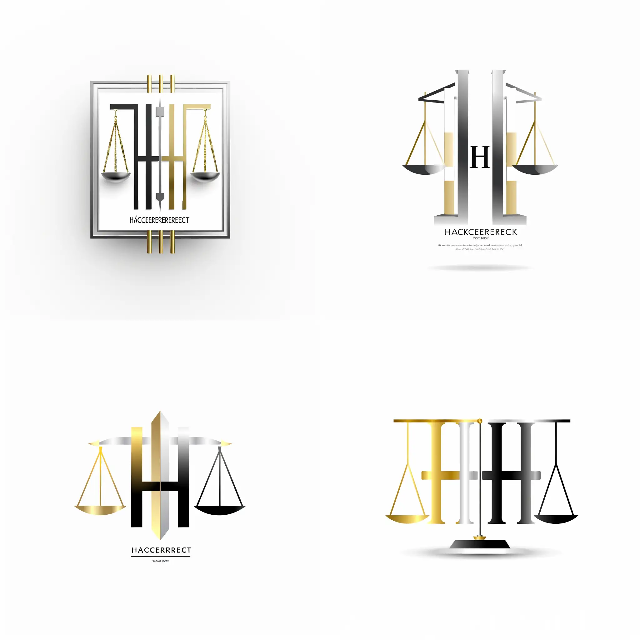 Sophisticated-Law-Firm-Logo-Design-Elegant-HACKERRECHT-Emblem-with-Golden-Silver-and-Black-Elements