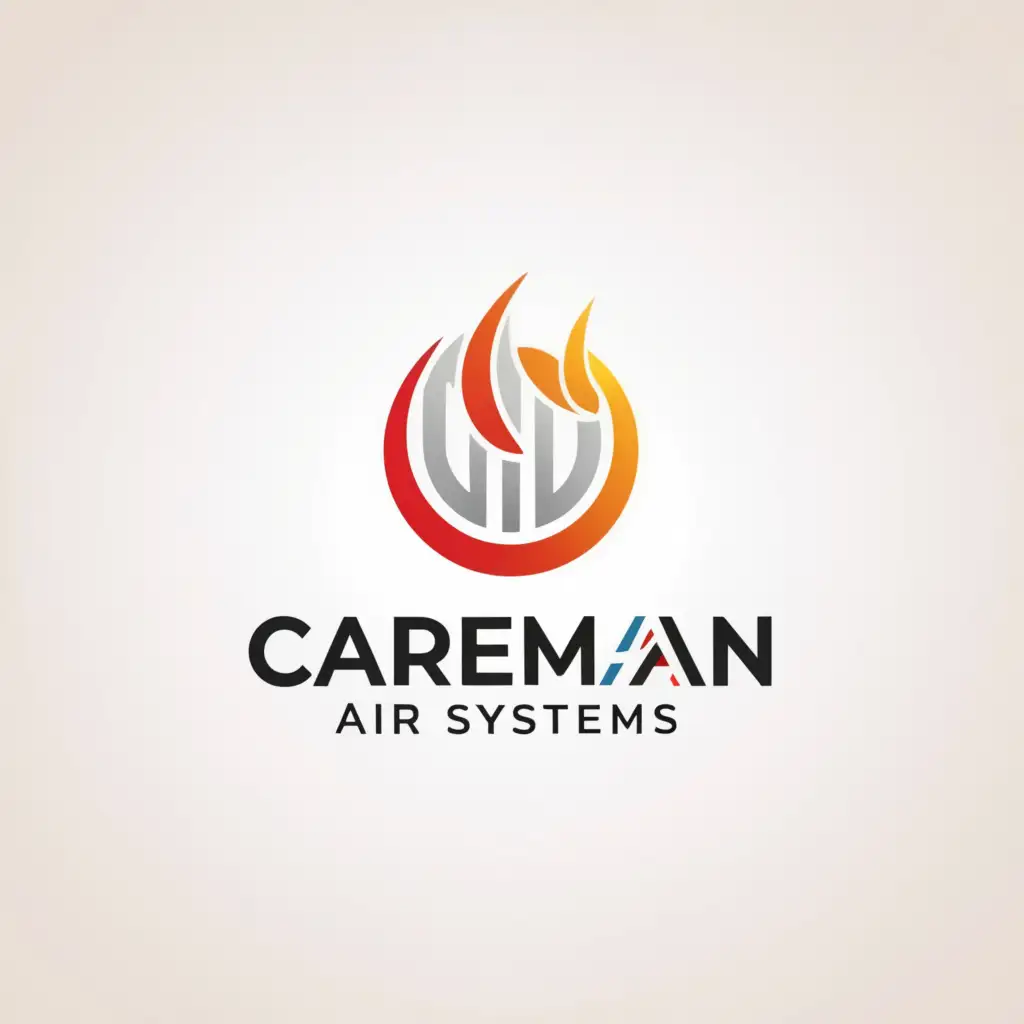 a logo design,with the text "Careman Air Systems", main symbol:Heating & Air Conditioning,Moderate,be used in Retail industry,clear background