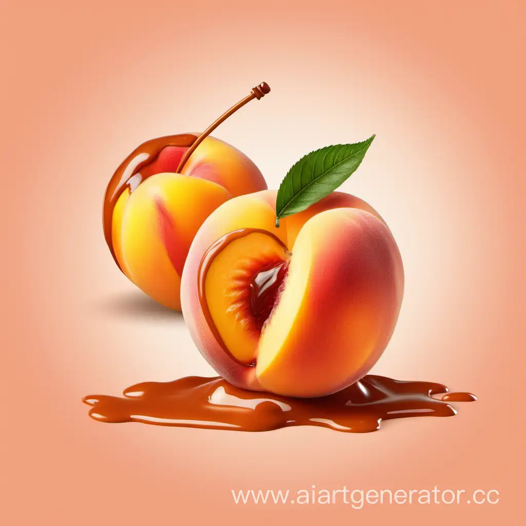 Fresh-Peach-with-Caramel-Ideal-Visual-for-Packaging-Design