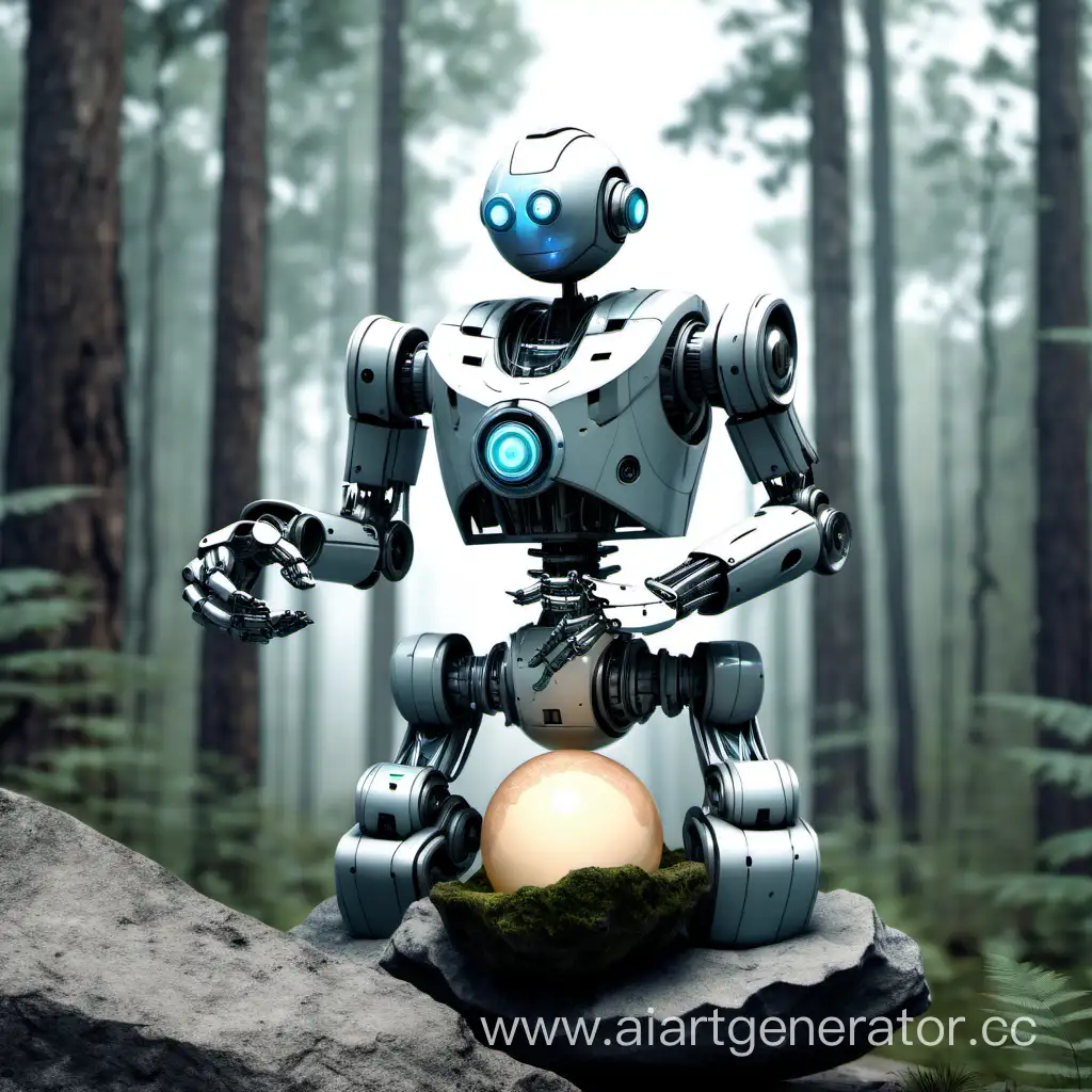 Ancient-Robot-Contemplating-in-Enchanted-Forest