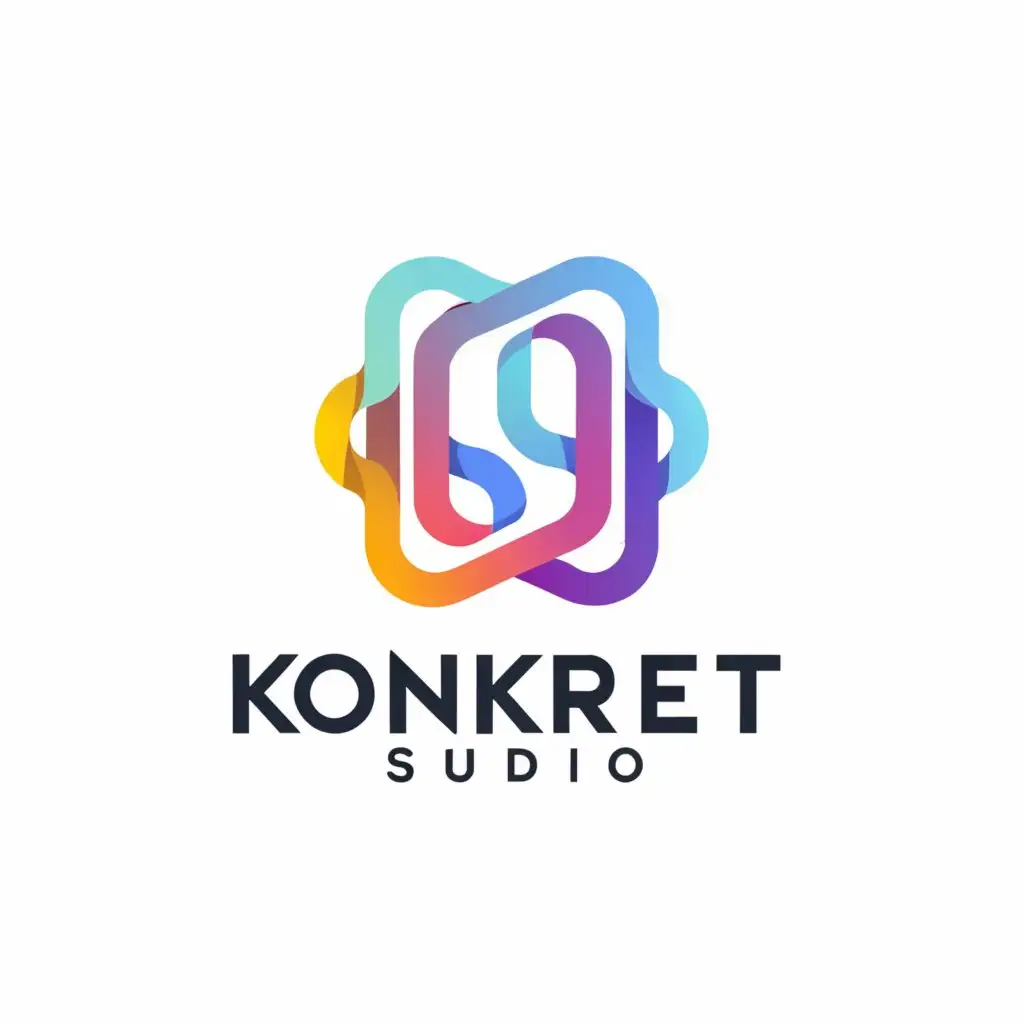 a logo design,with the text "konkret studio", main symbol:Digital marketing , social media,Moderate,be used in Internet industry,clear background