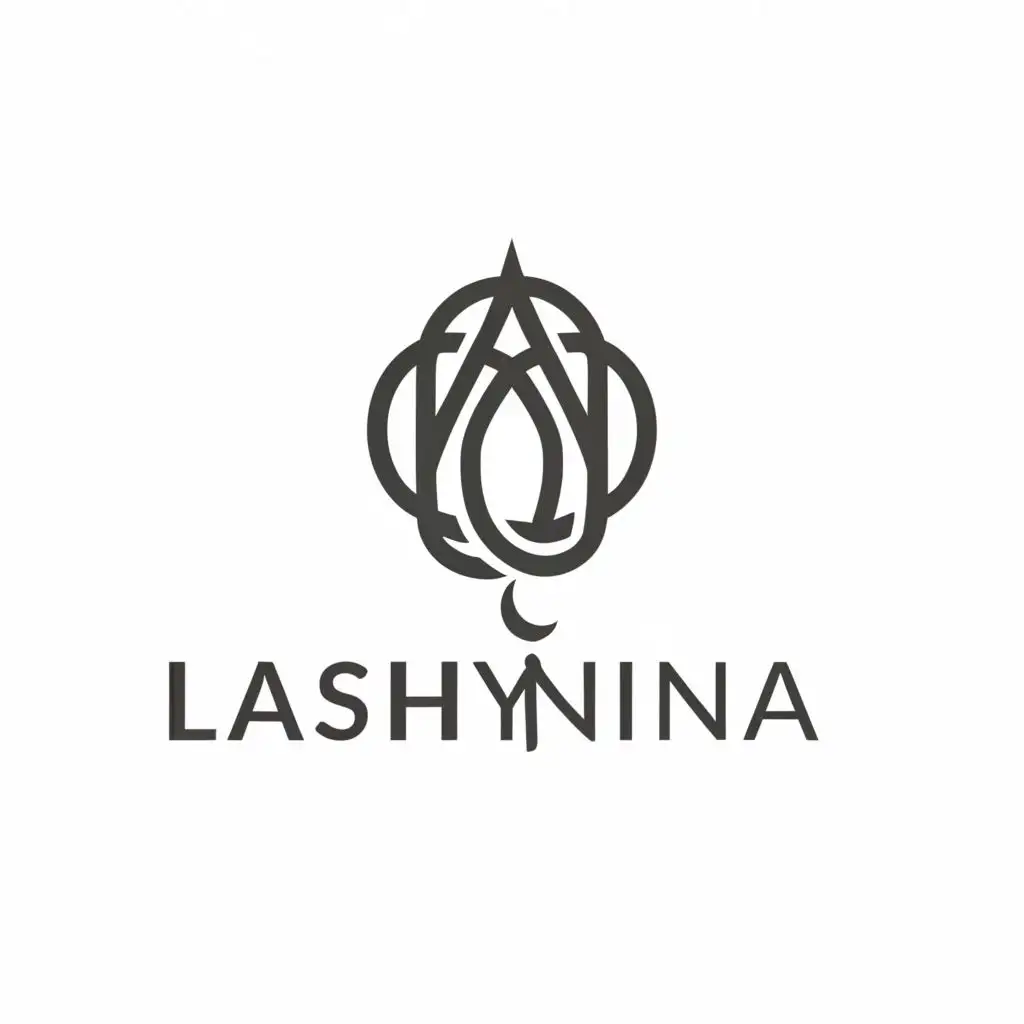 a logo design,with the text "Lashynina", main symbol:breathe symbol,Minimalistic,be used in Religious industry,clear background