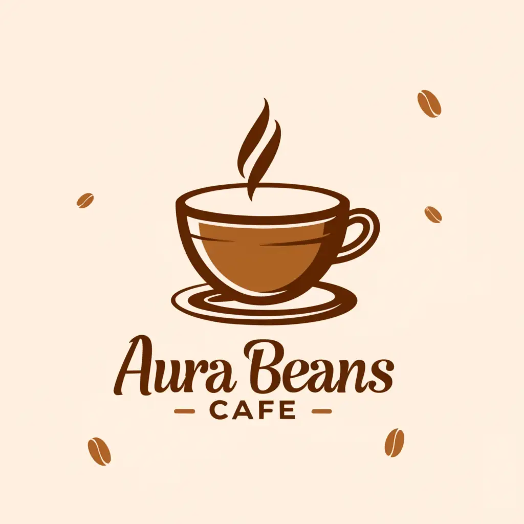 a logo design,with the text "Aura Beans Cafe", main symbol:Modern ,Cafe ,Coffee,complex,be used in Restaurant industry,clear background