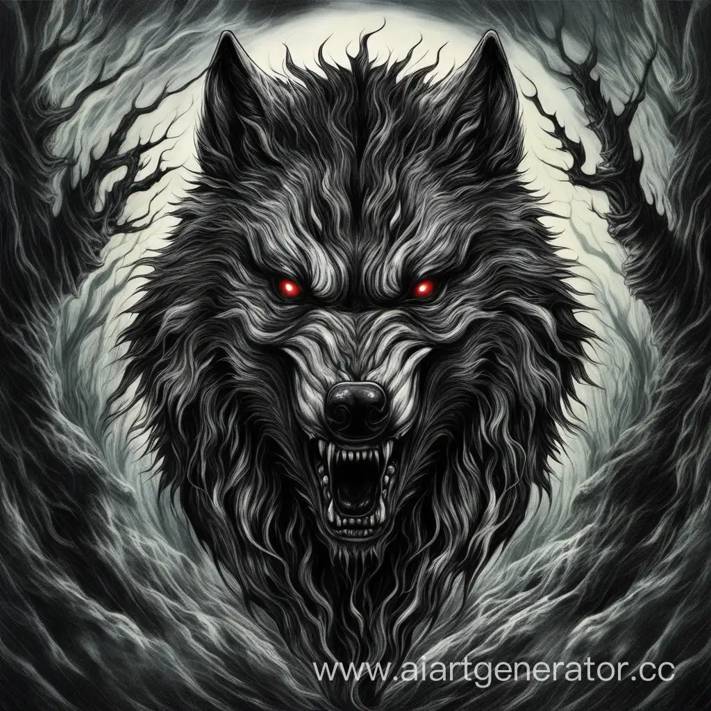 Dual-Nature-Serene-and-Fierce-TwoFaced-Wolf-Artwork