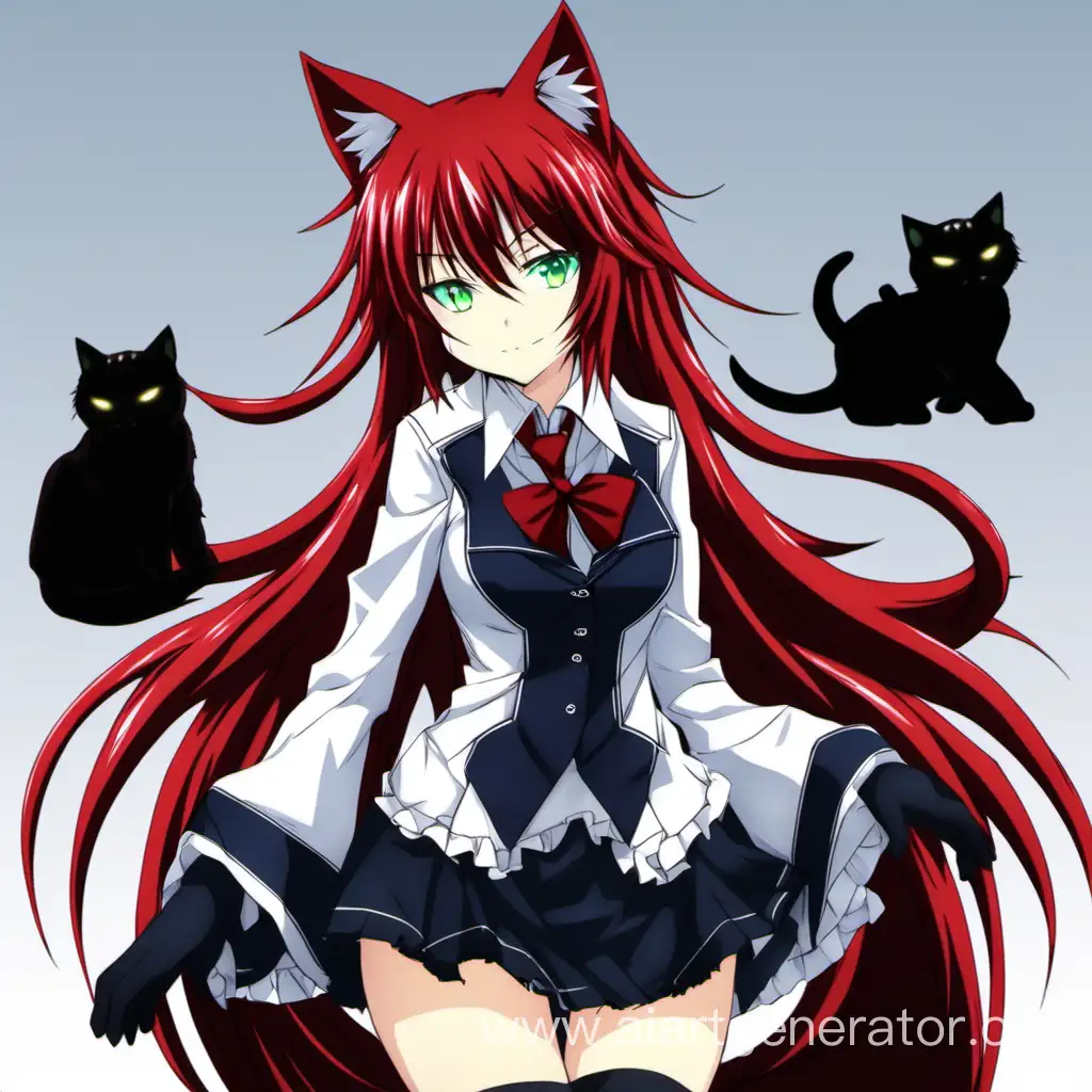 Rias-Gremory-Embracing-Feline-Charms-Cat-Girl-Transformation-Art