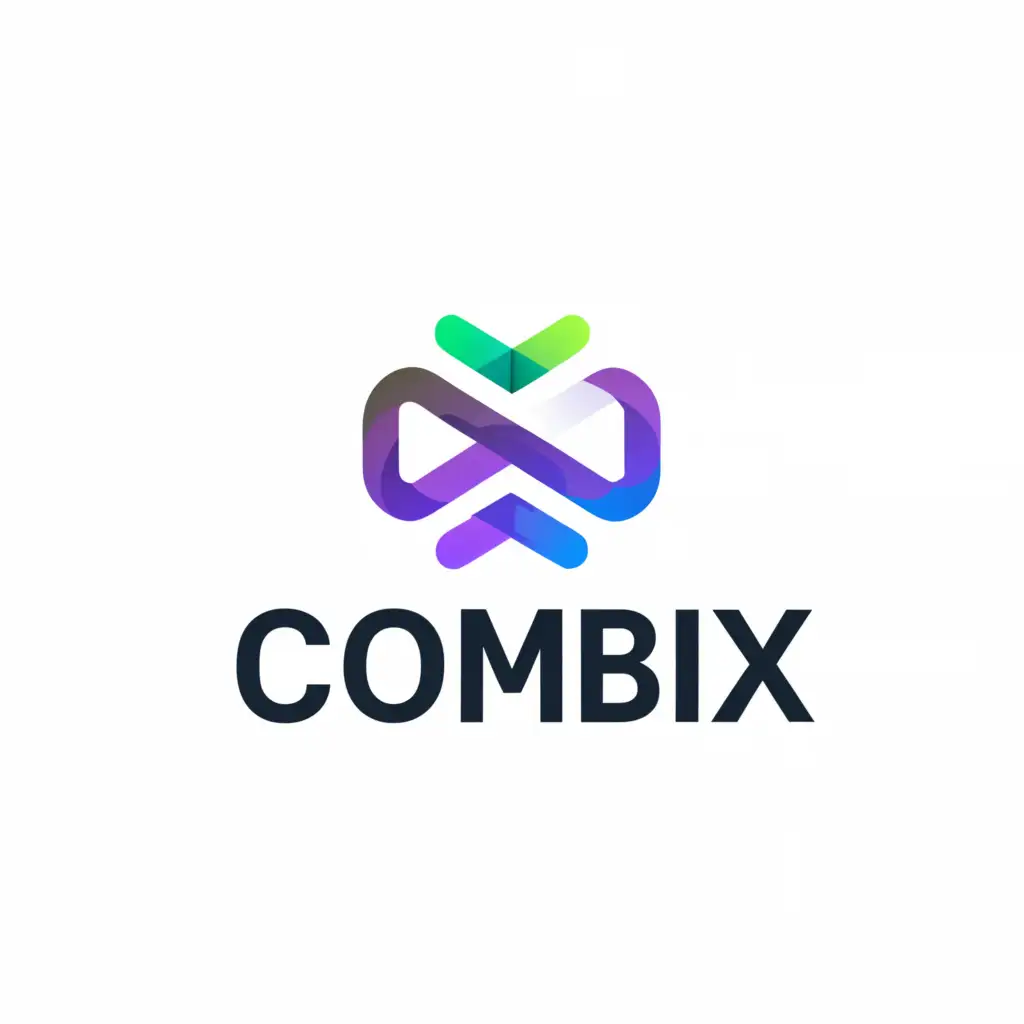 a logo design,with the text "combix", main symbol:links and modules,Moderate,clear background