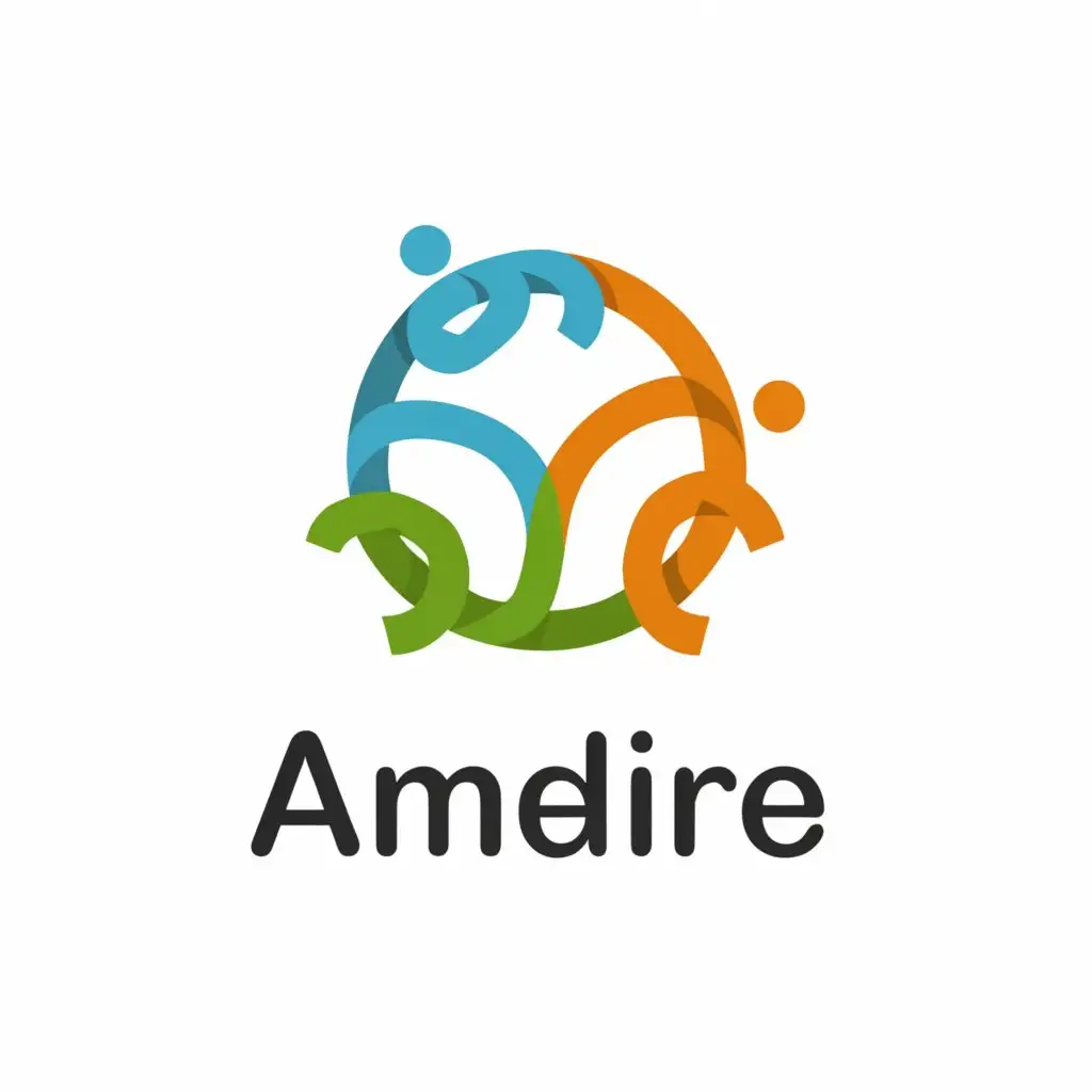 a logo design,with the text "AMEDIRE", main symbol:Malagasy Association for Mutual Aid and Integrated Regional Development,Moderate,clear background