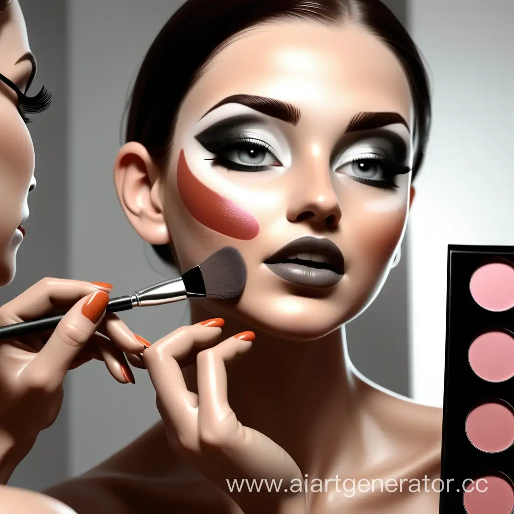 Elegant-Woman-Applying-Aesthetic-Makeup-for-a-Glamorous-Look