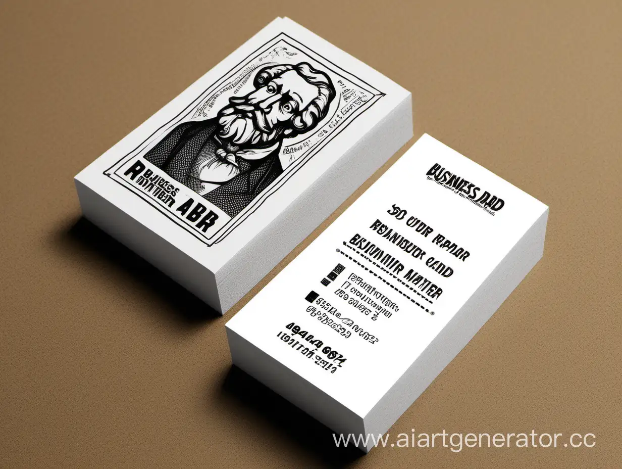 Historical-Figure-on-Vintage-Repair-Business-Card