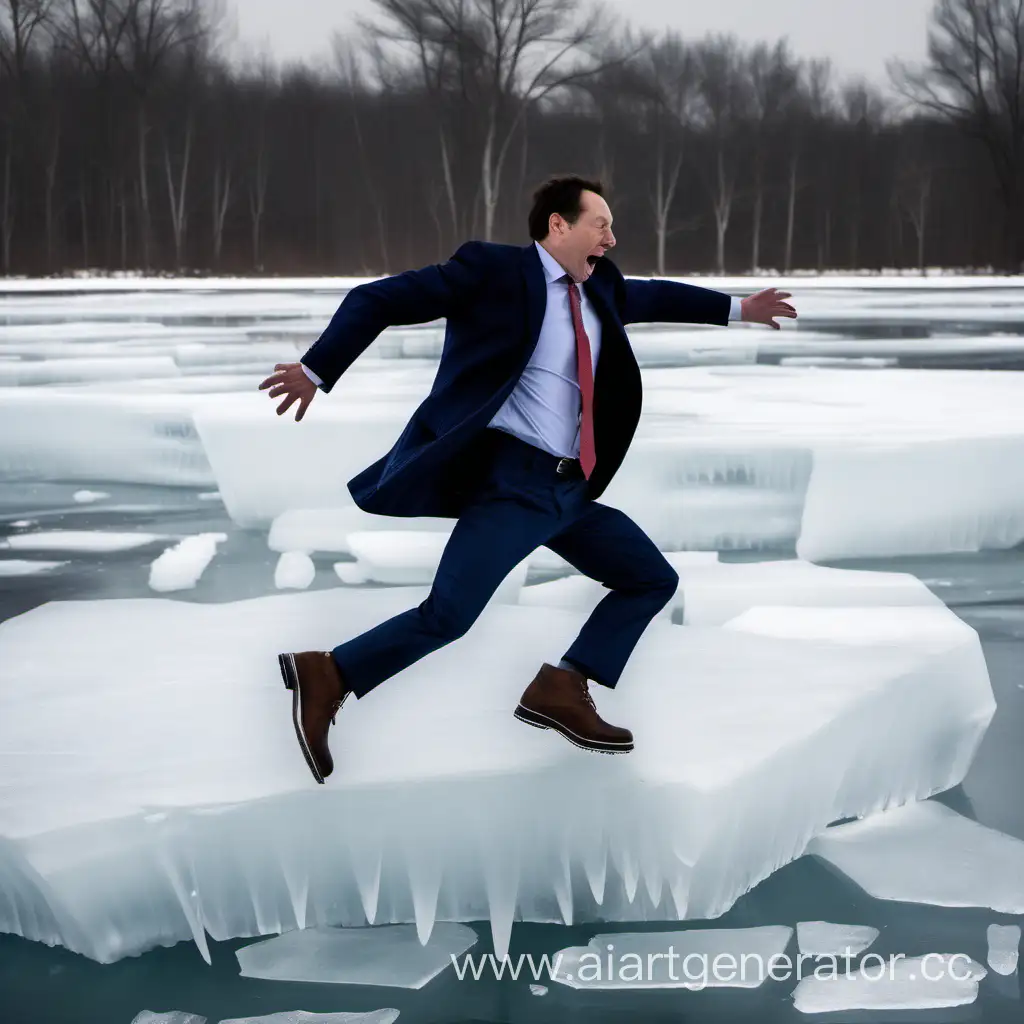 Инвестор прыгает через лед