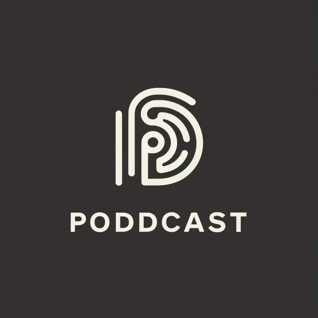 a logo design,with the text "podcast", main symbol:p,Moderate,clear background