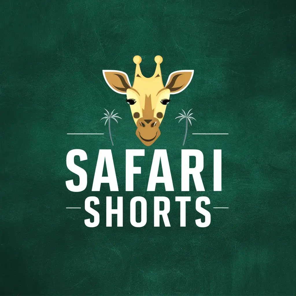 logo, giraffe, with the text "Safari Shorts", typography, be used in Animals Pets industry
