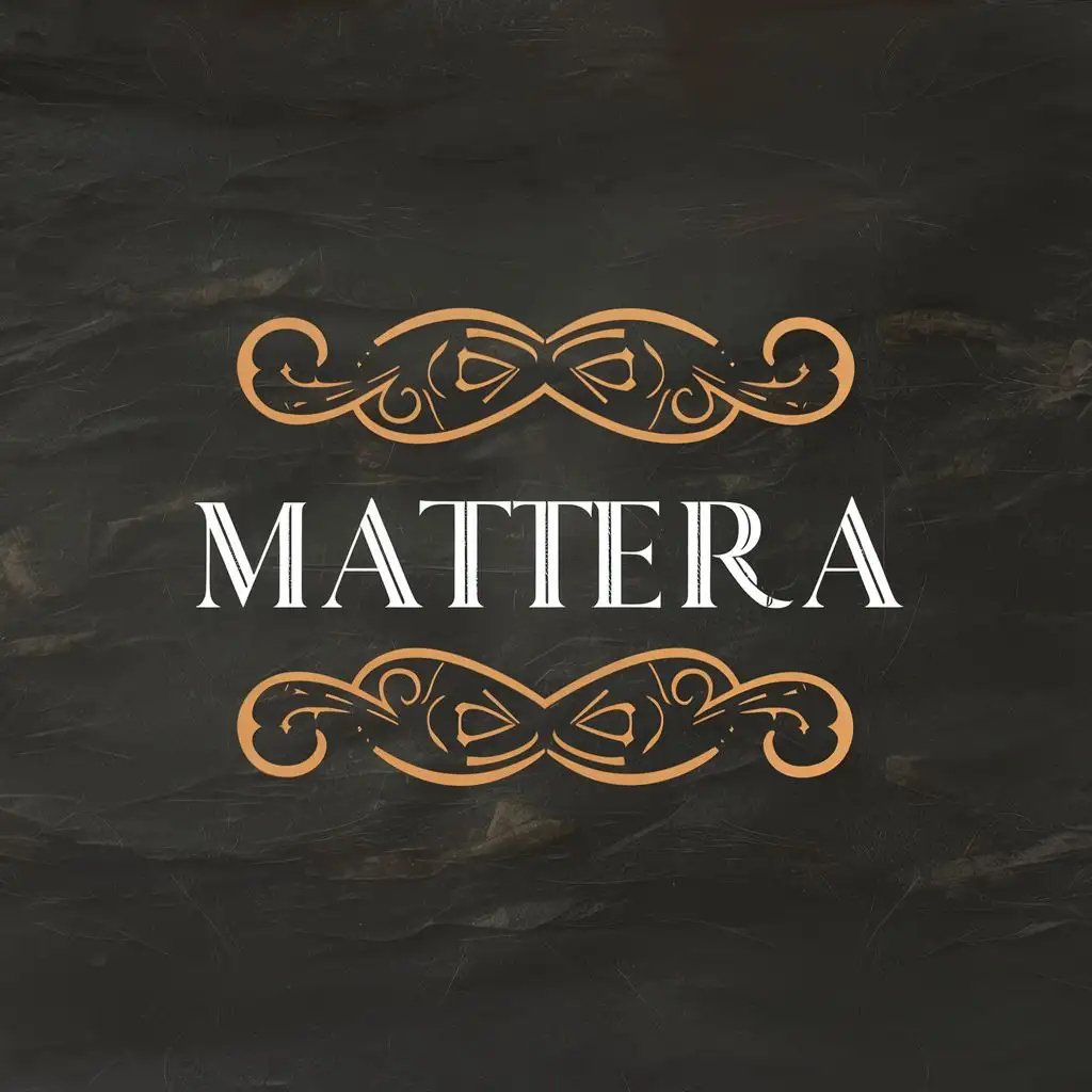 logo, Persian scroll, with the text "Matera", typography, be used in Restaurant industry