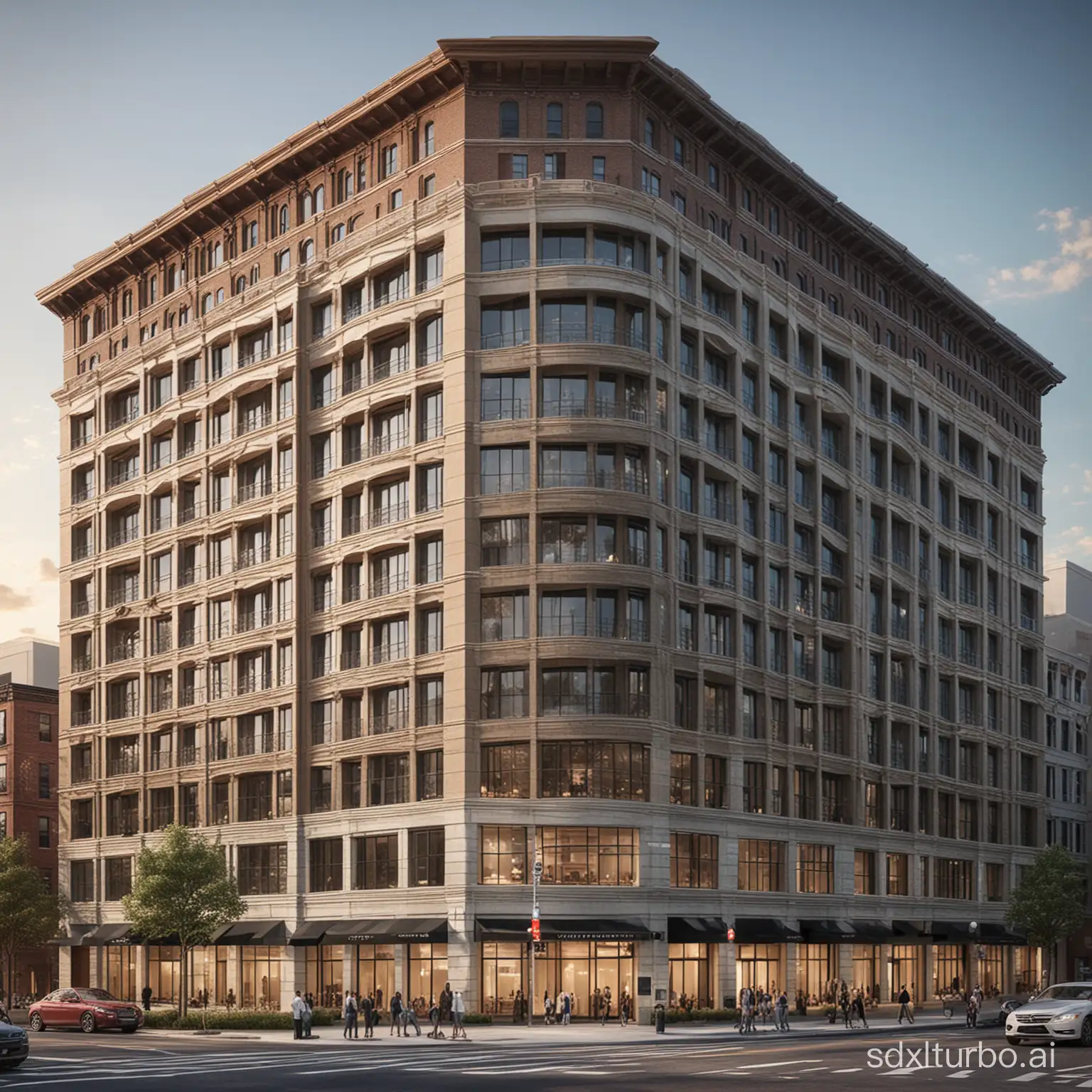 Ten-story high-end commercial complex renderings high-end commercial complex renderings