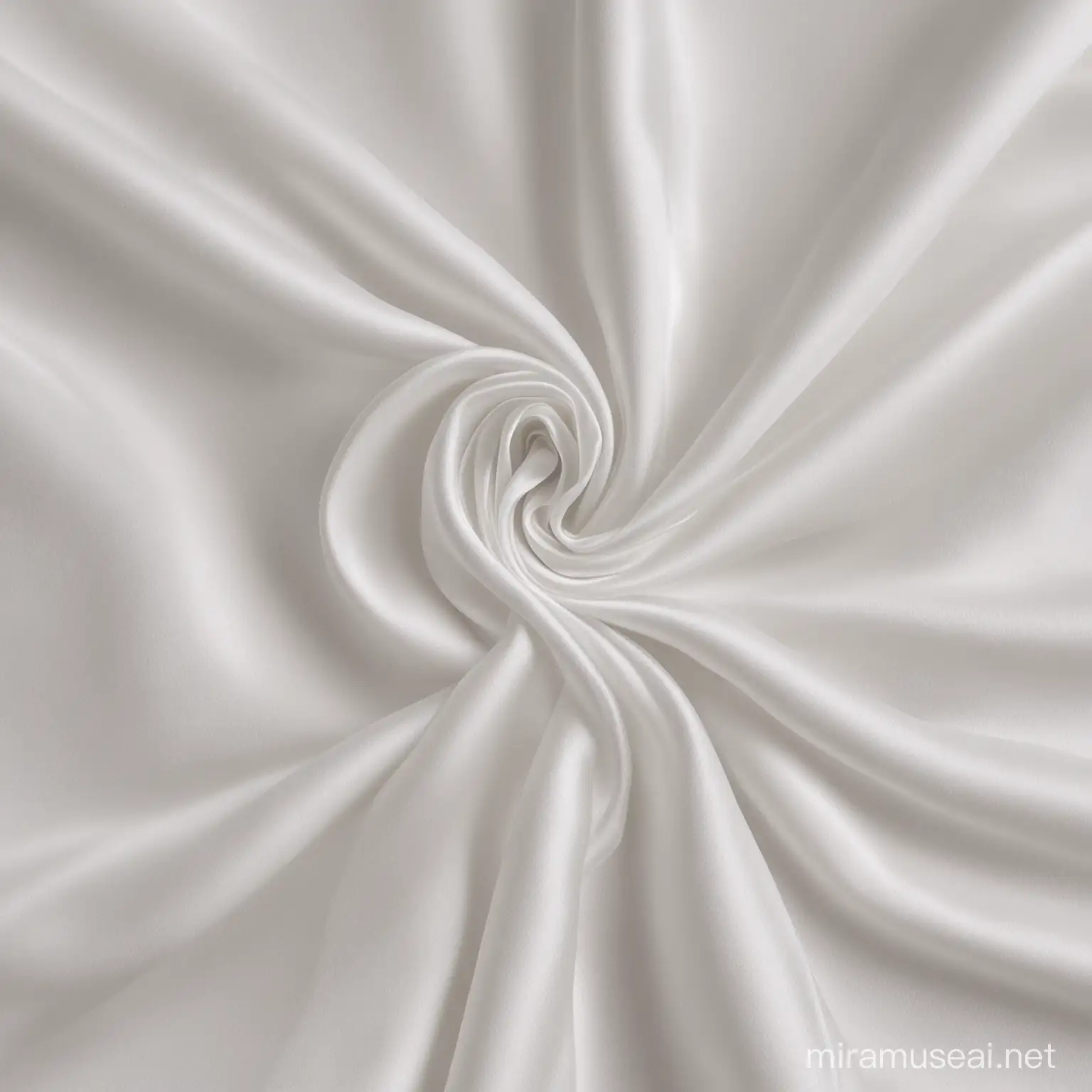 Flowing White Silk Fabric