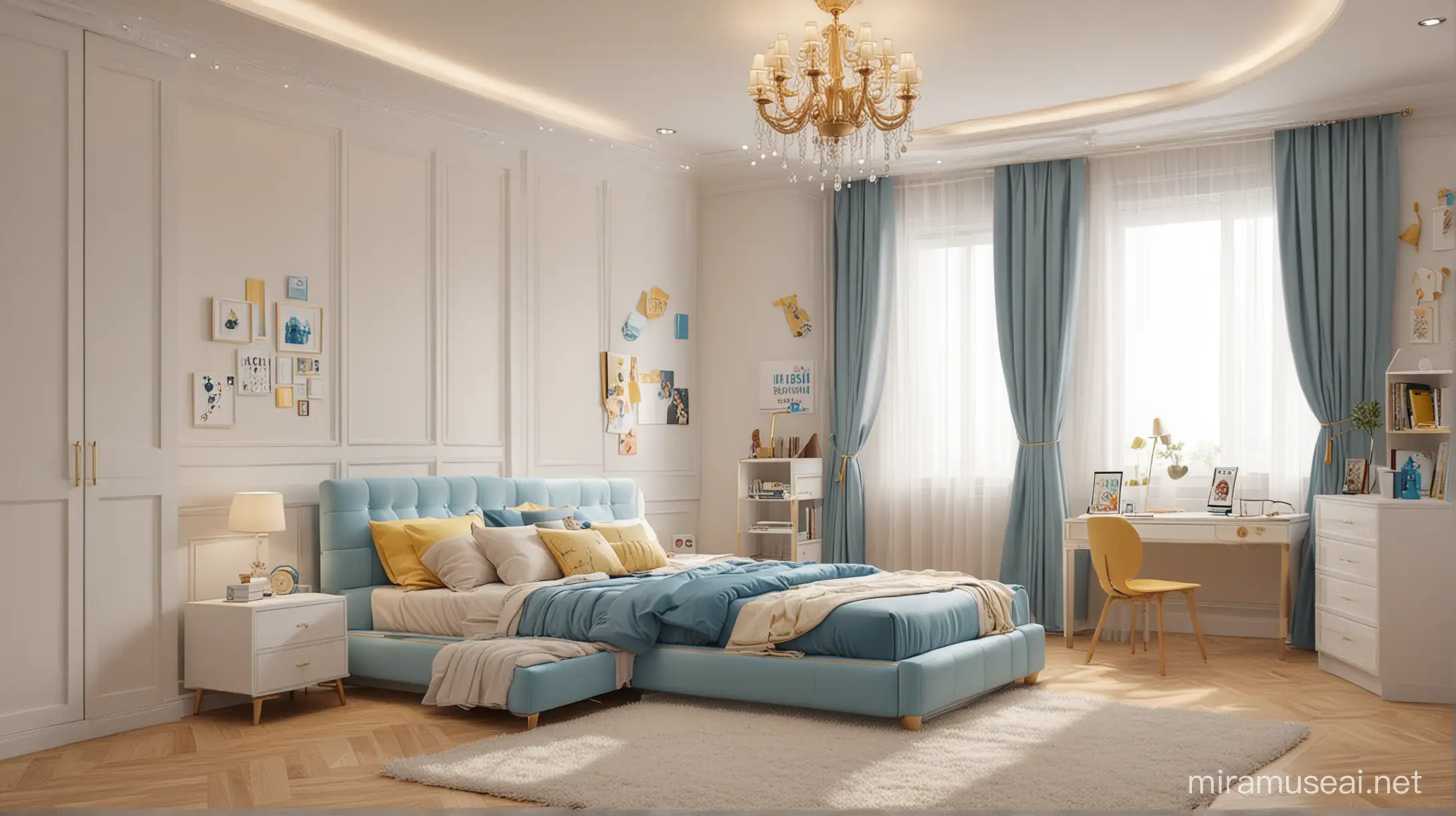 Luxurious Cute Boys Bedroom with HighDefinition Realistic Touch