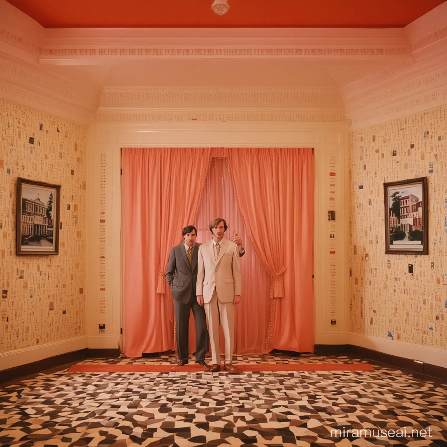 Quirky Art House Celebration in Wes Anderson Style