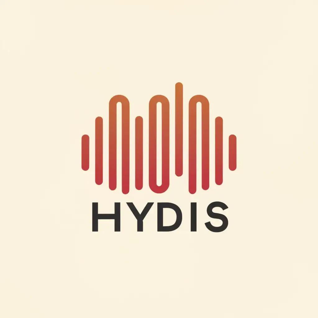 a logo design,with the text "Hydis", main symbol:musical waves,Moderate,clear background