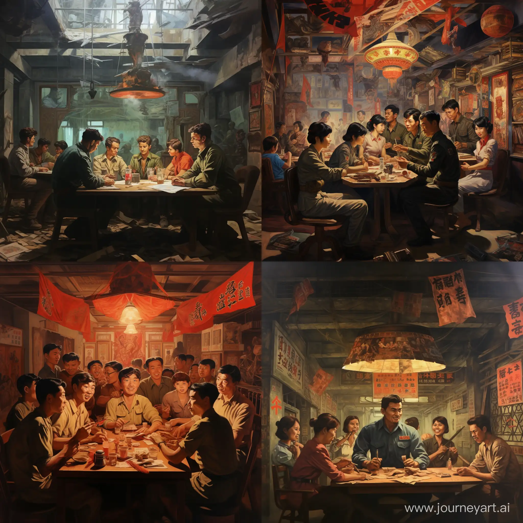 Dungeons-and-Dragons-Tavern-in-Pyongyang-North-Korean-Propaganda-Art