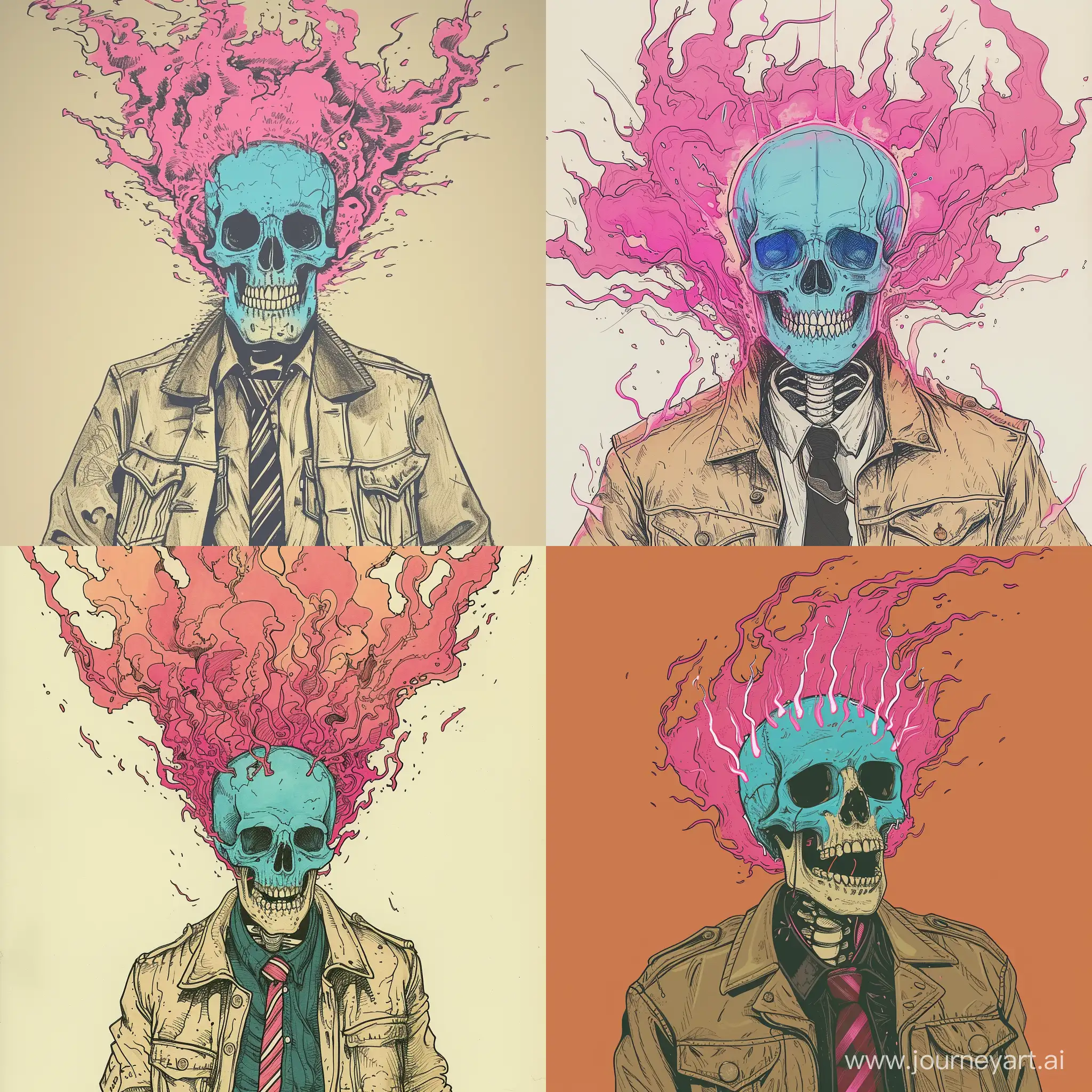 Gigantic-Skeleton-Boss-with-Blue-Skull-and-Pink-Flames-in-Stylish-Attire