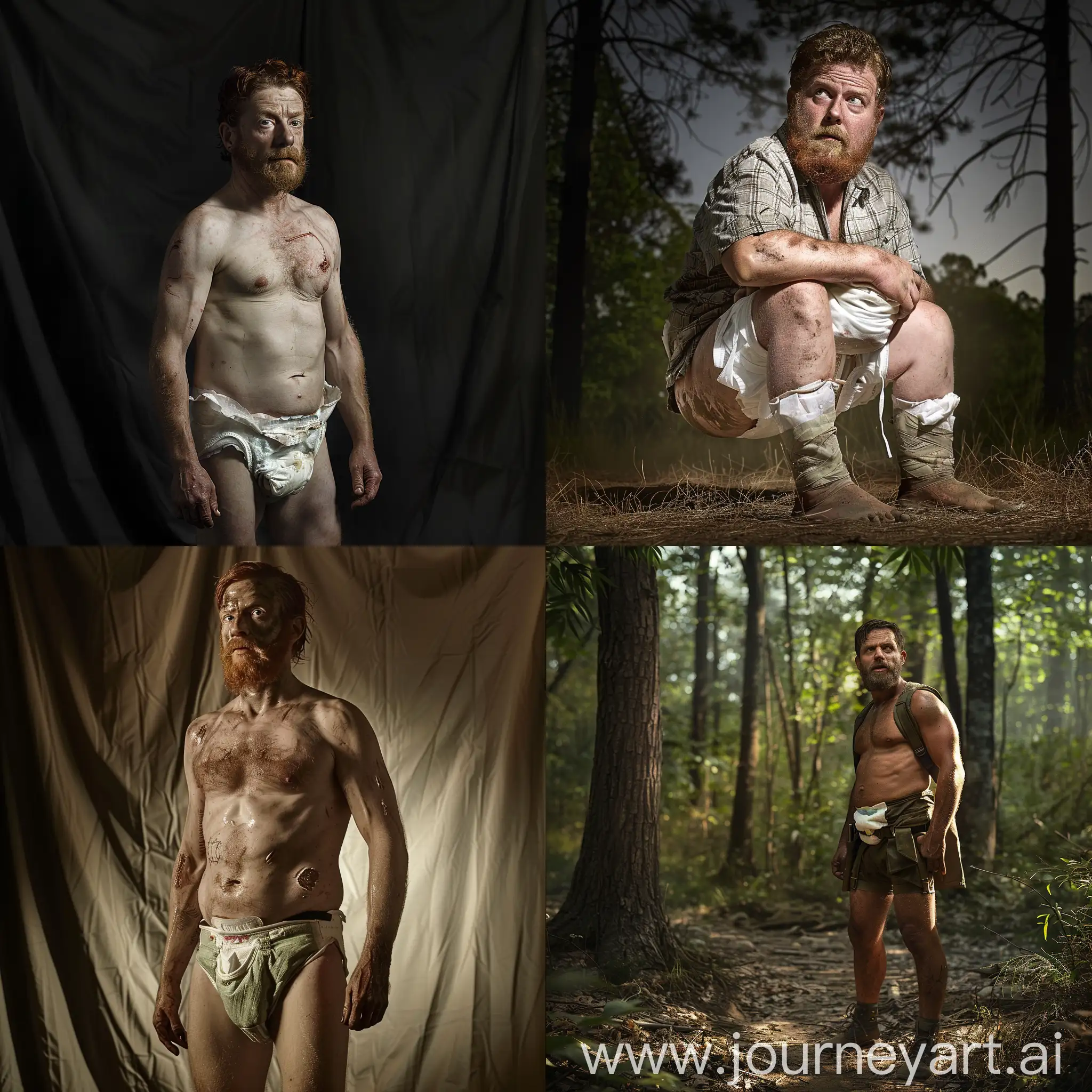 Abraham Ford from Walking Dead in diapers