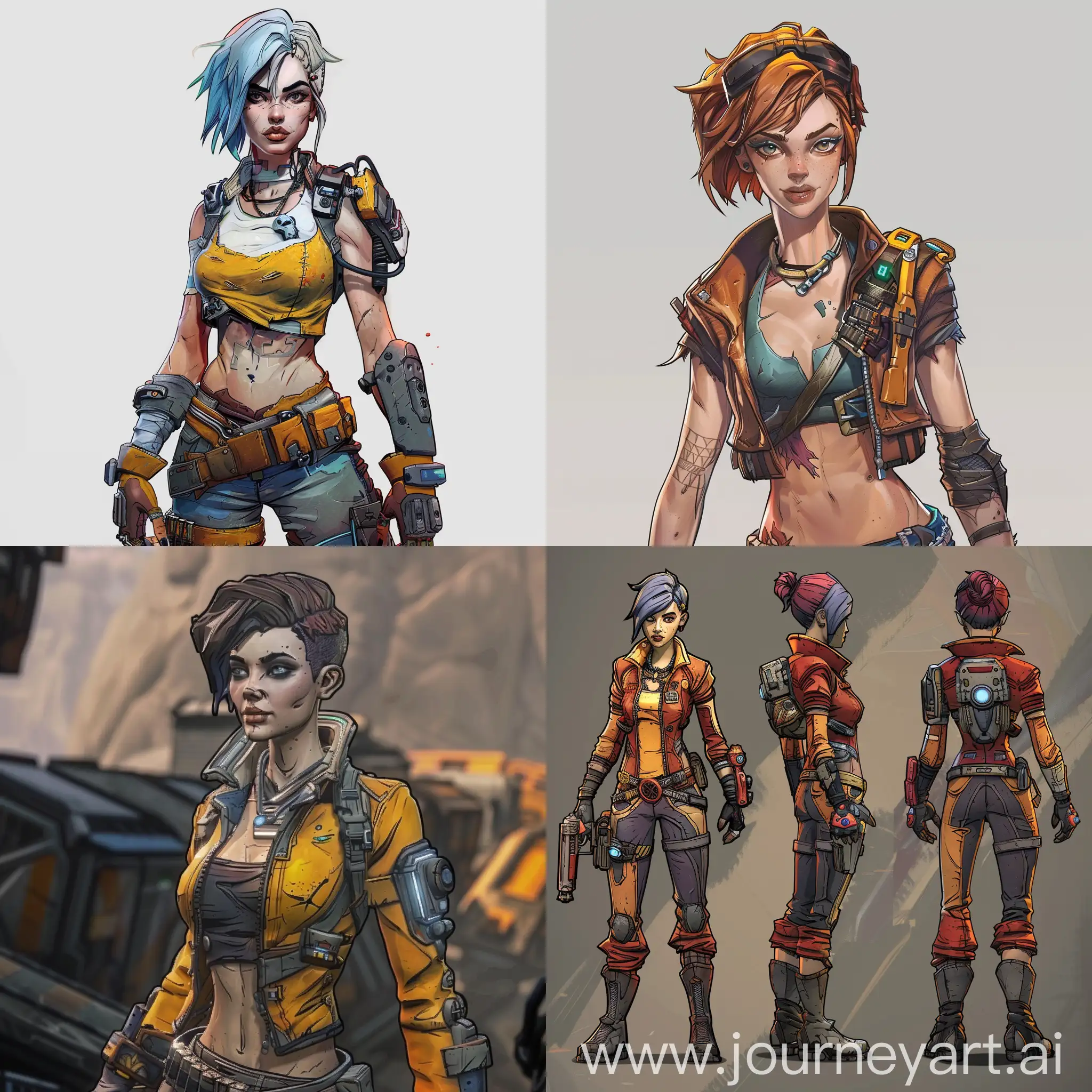 Borderlands-Style-Character-Cybernetic-Warrior-with-Fiery-Background