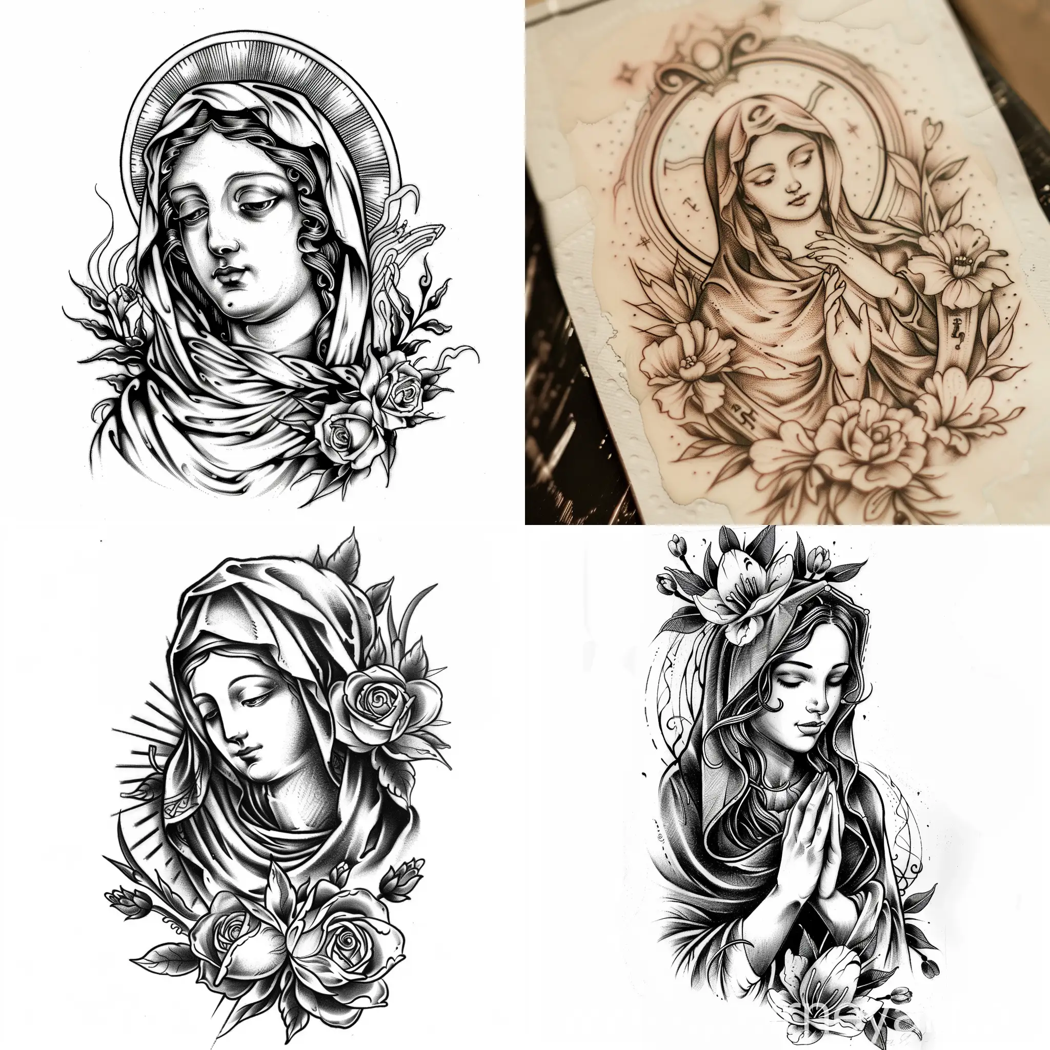 Tatto Vorlage von der Heiligen Maria