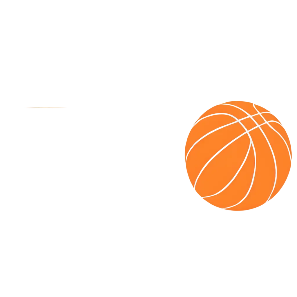 Minimalistic basketball illustration logo, vector