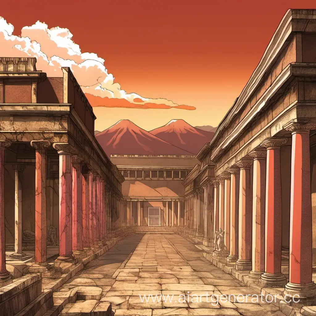Anime-Style-Depiction-of-the-Final-Day-in-Pompeii
