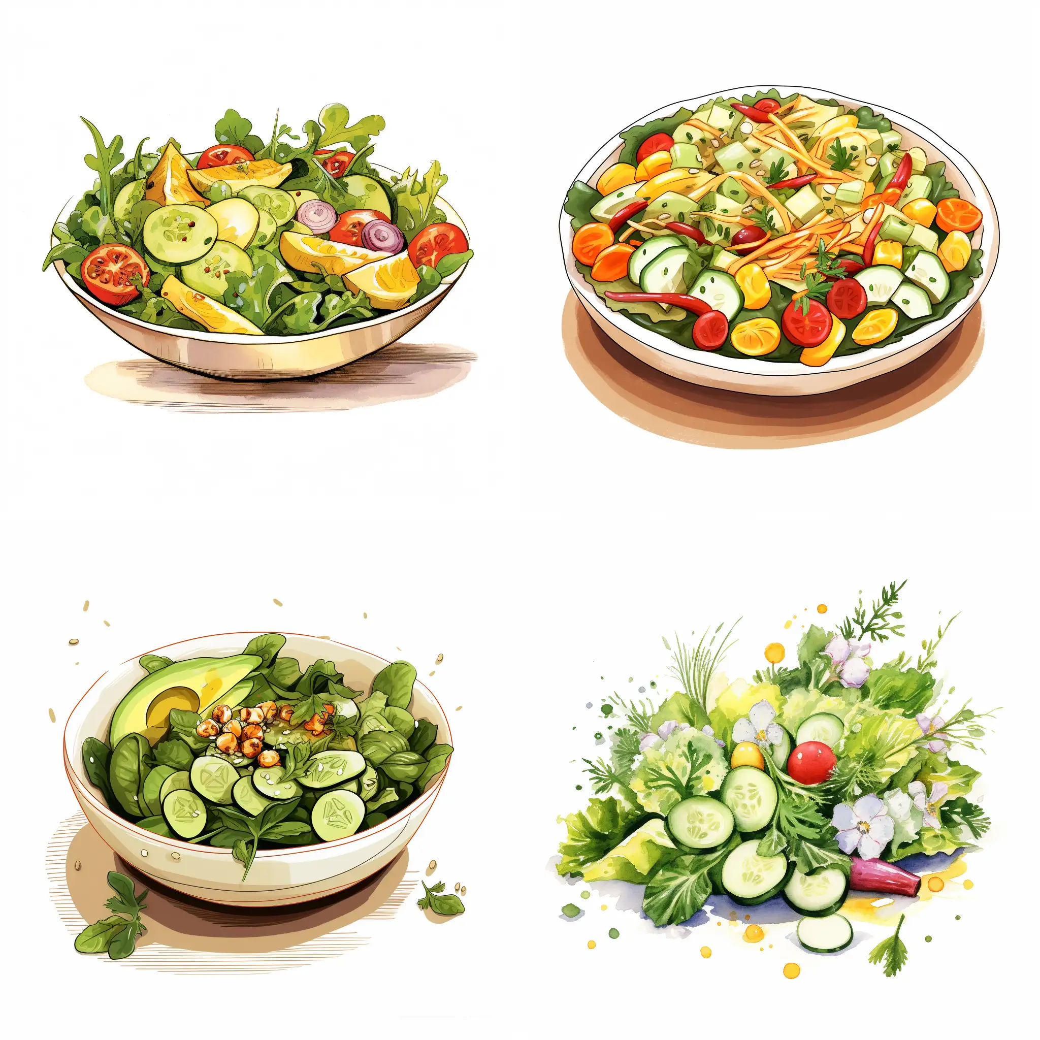 Minimalist-Salad-Illustration-on-White-Background