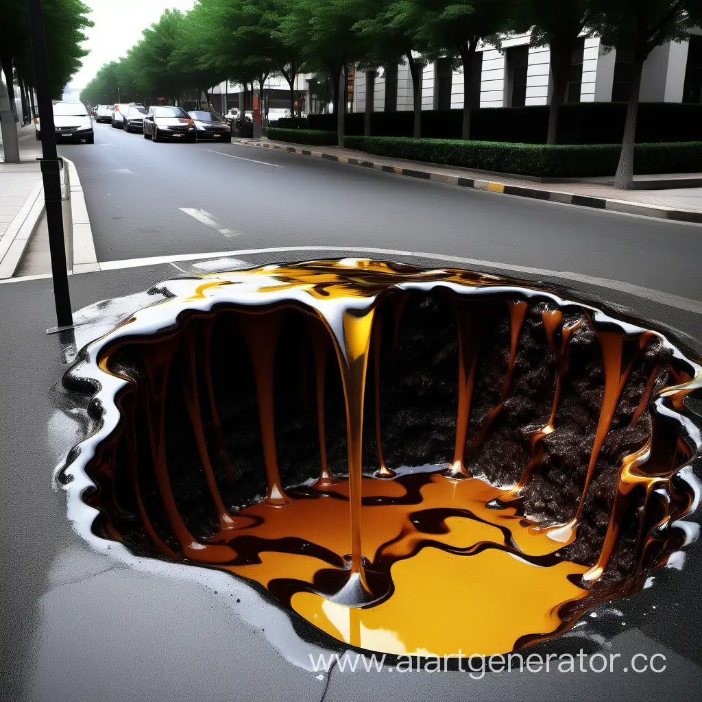 Придумай картинку нефти, которая вытекает из под земли или бьёт фонтаном