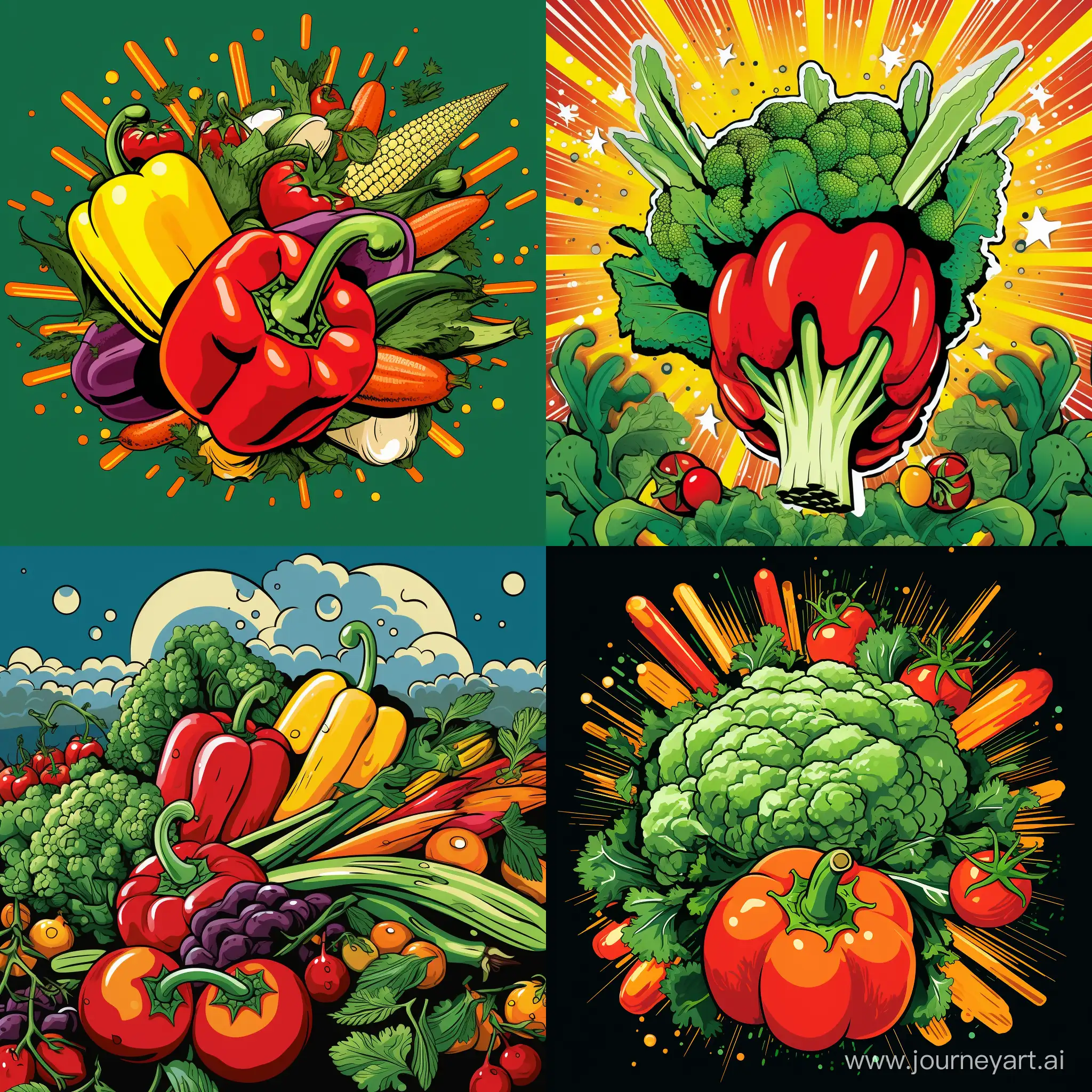 Vibrant-Vegetable-Delight-in-Pop-Art-Style