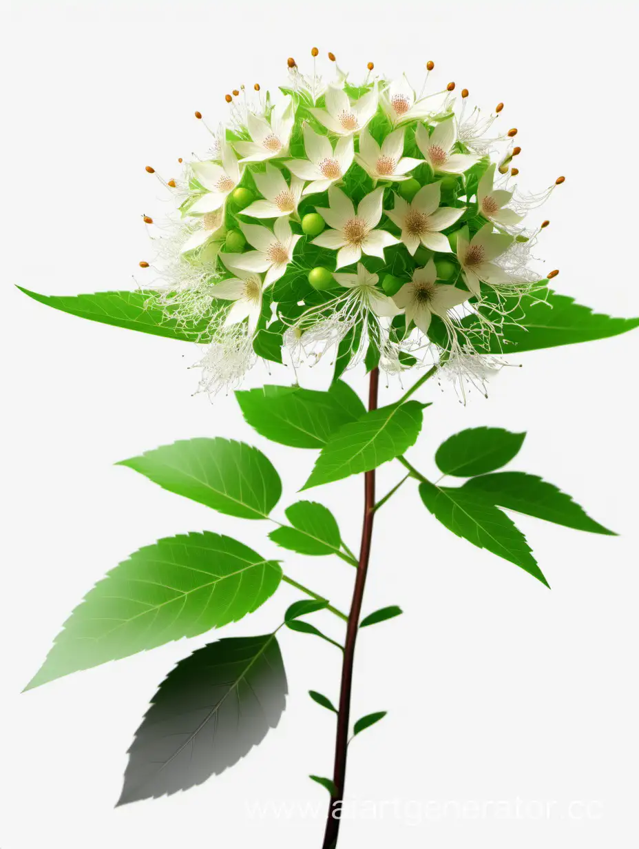 Vibrant-Wild-Flowering-Shrubs-in-8K-Resolution-All-Focus-Floral-Beauty-on-White-Background