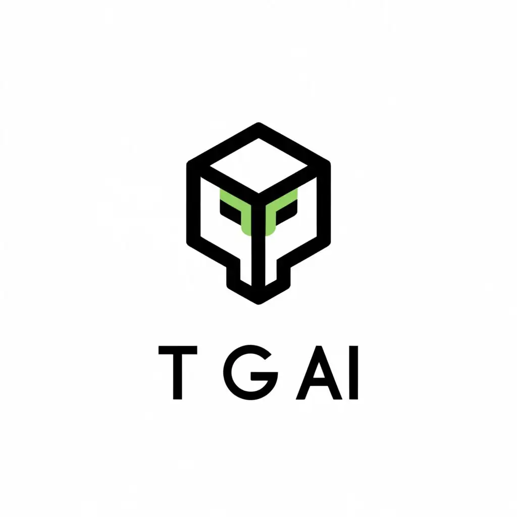 a logo design,with the text "TgAi", main symbol:Artificial Intelligence bot,Minimalistic,be used in Technology industry,clear background