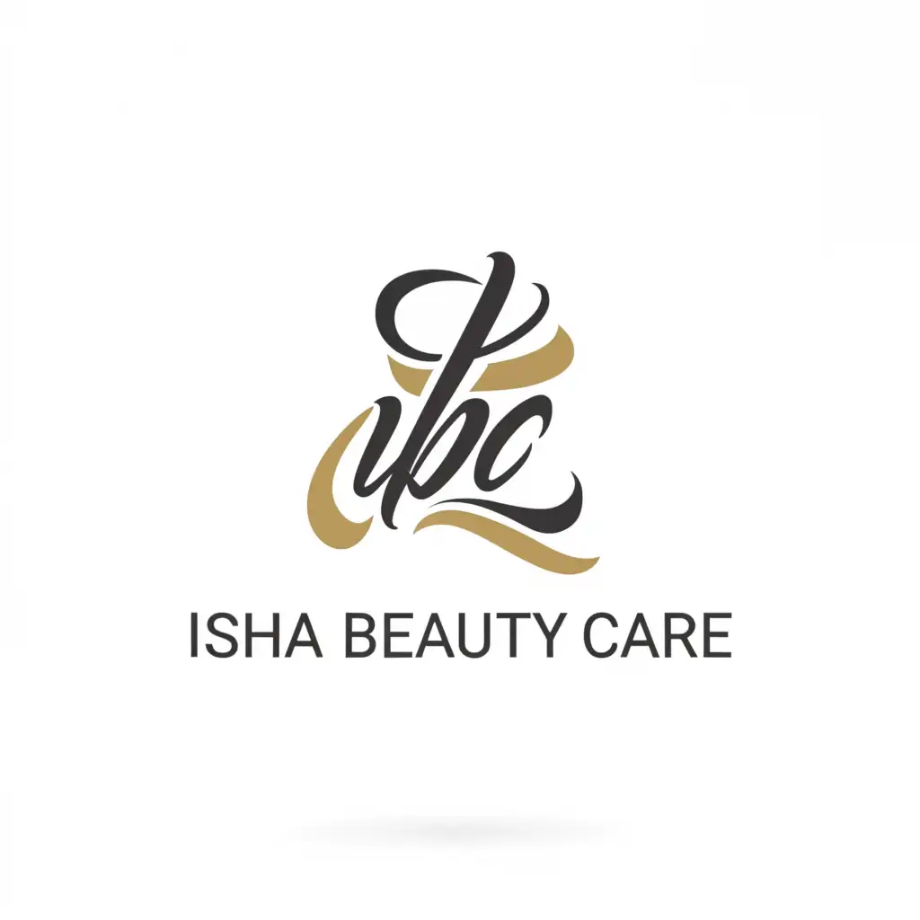 a logo design,with the text "Isha Beuty Care ", main symbol:IBC,Minimalistic,be used in Beauty Spa industry,clear background