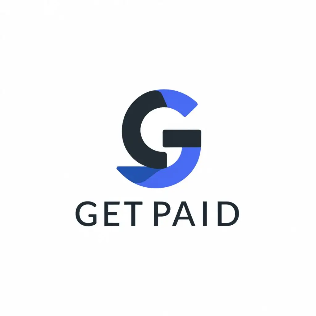 a logo design,with the text "Get Paid", main symbol:G,Minimalistic,be used in Internet industry,clear background