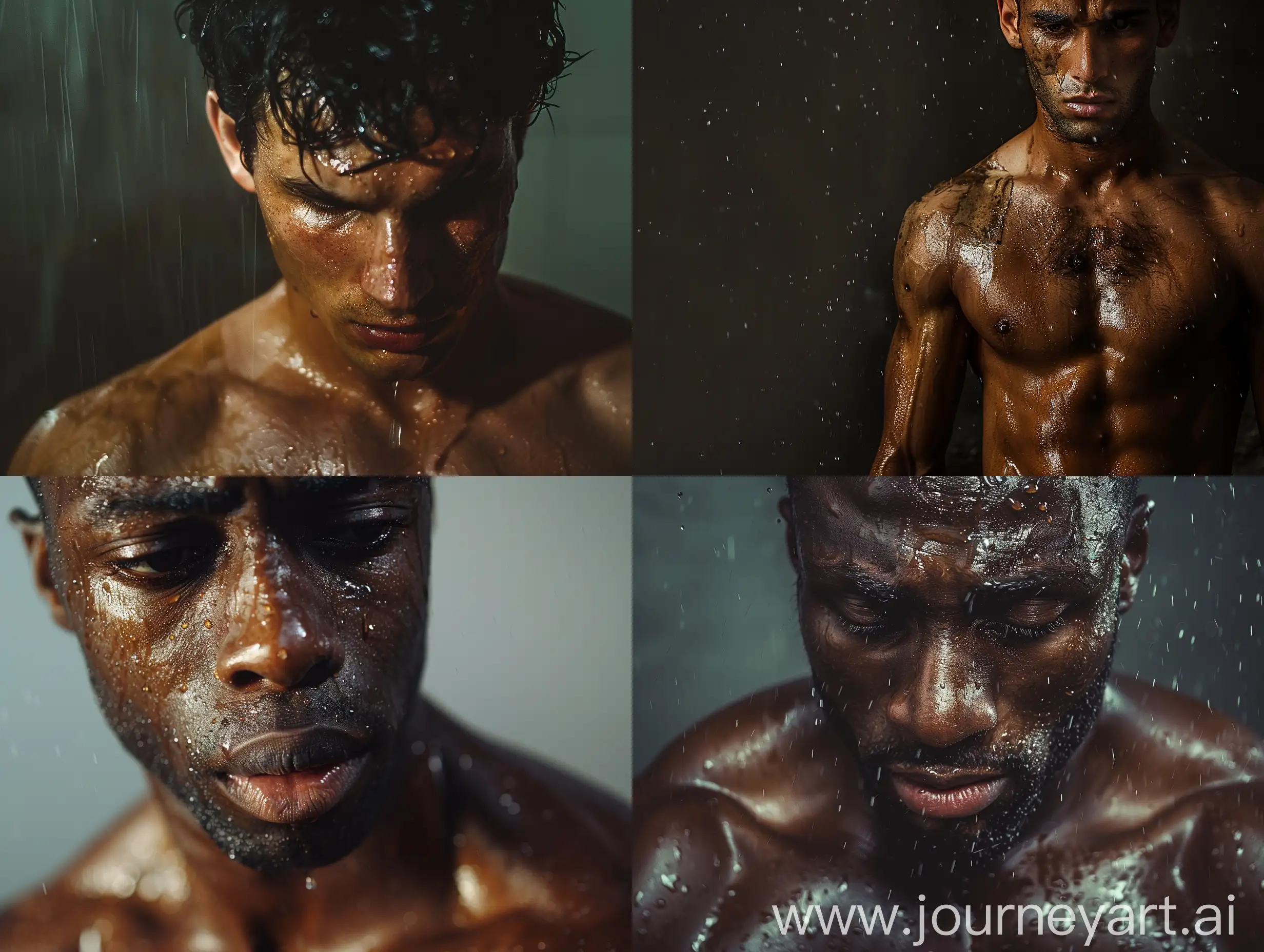 Sweaty-Man-in-Casual-Attire-Authentic-Portrait-Photography