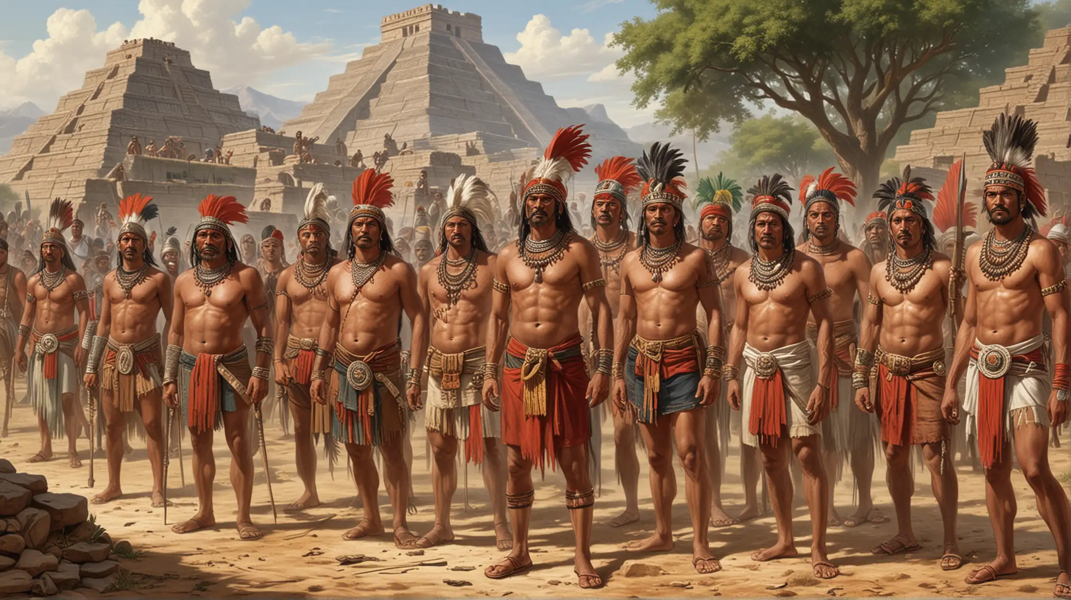 dame una foto realista de  los  azteca  los esclavos y siervos era la clase mas baja del pueblo azteca