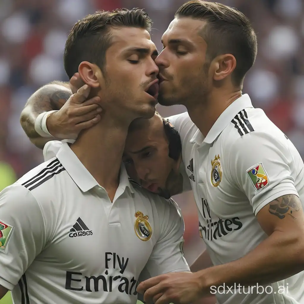 Pepe kissing Ramos
