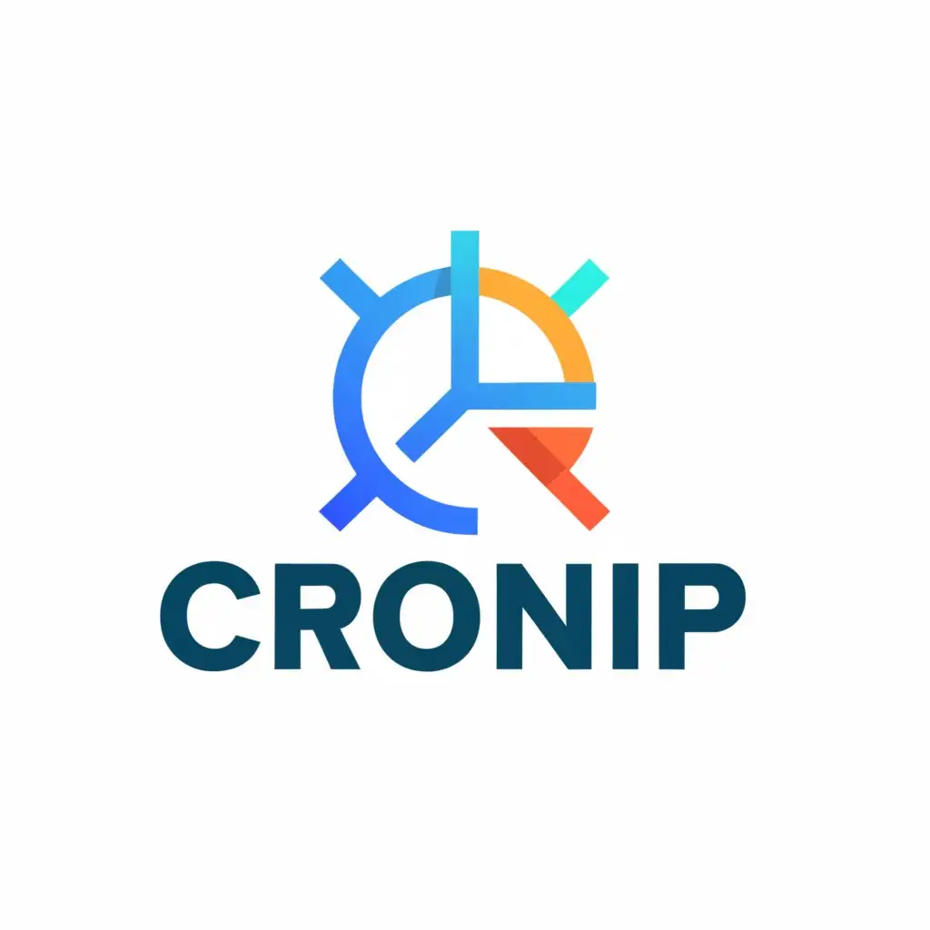 a logo design,with the text "cronip", main symbol:clock,Moderate,be used in Technology industry,clear background