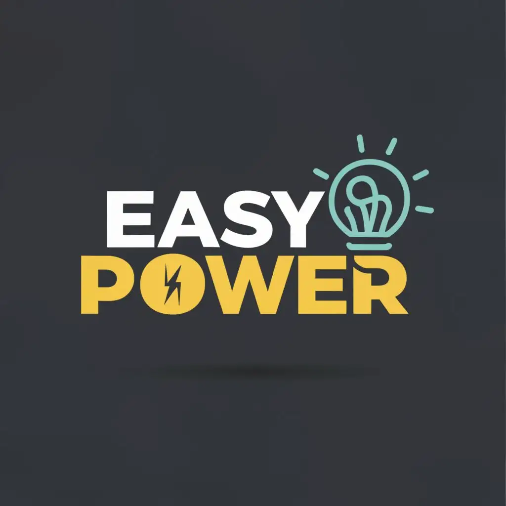 logo, light, with the text "EasyPower", typography, be used in Real Estate industry