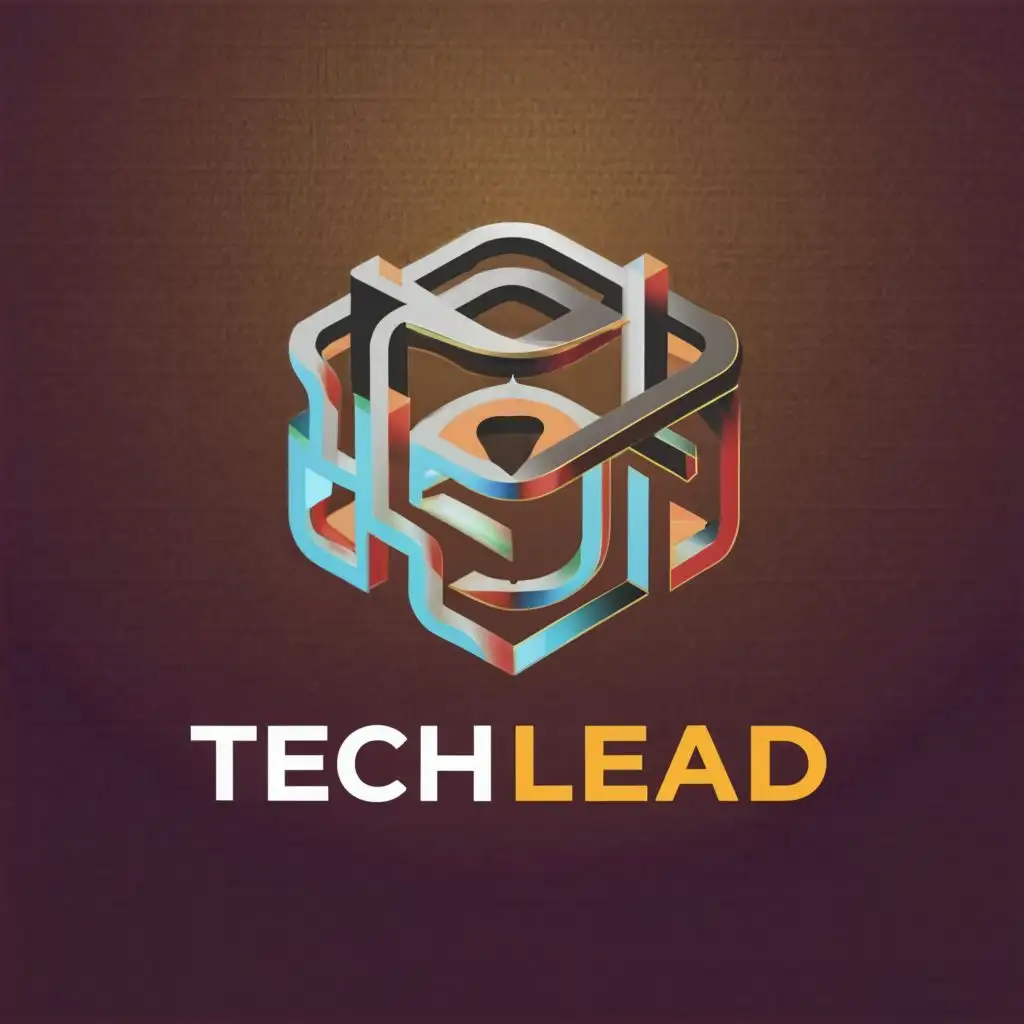 logo, create a 3d logo for my new youtube channel. name "TechLead", with the text "TechLead", typography, be used in Technology industry