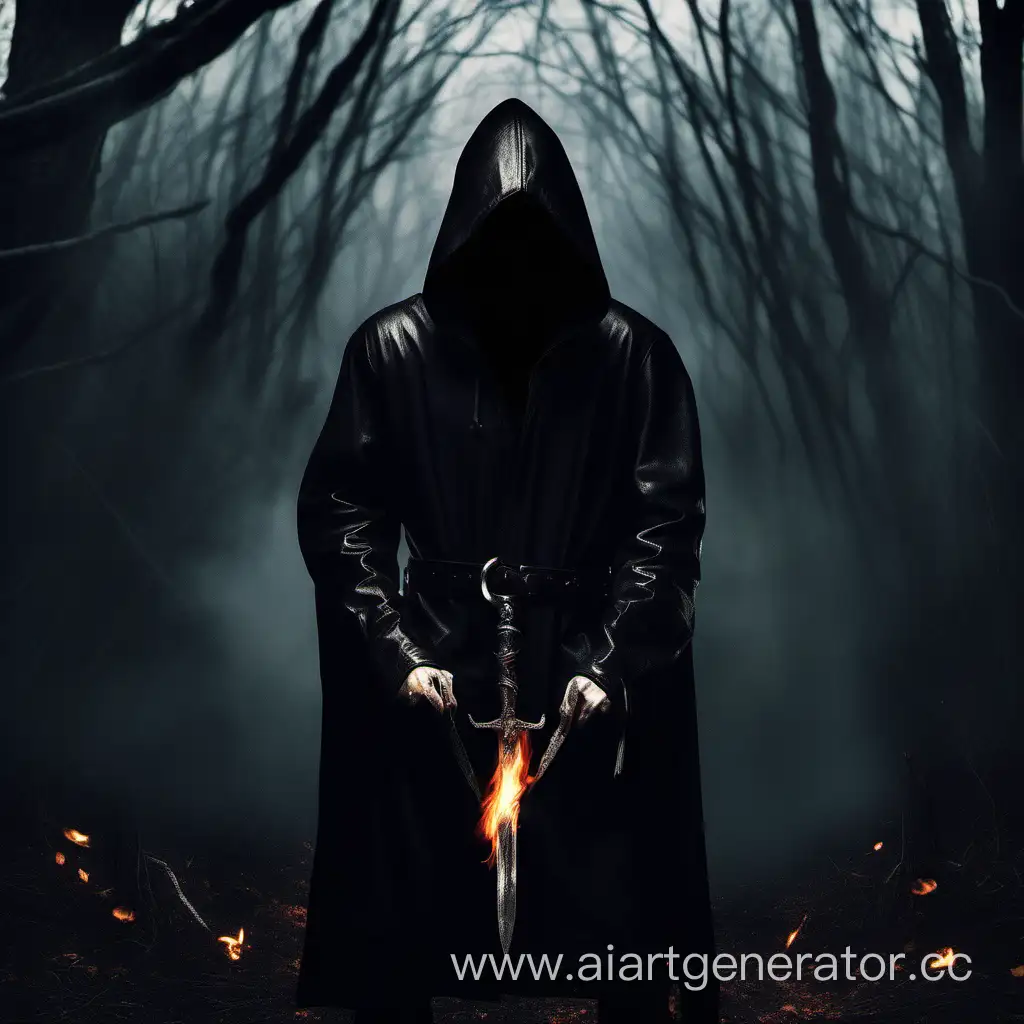 Mysterious-Figure-in-Dark-Forest-with-Flame-and-Dagger